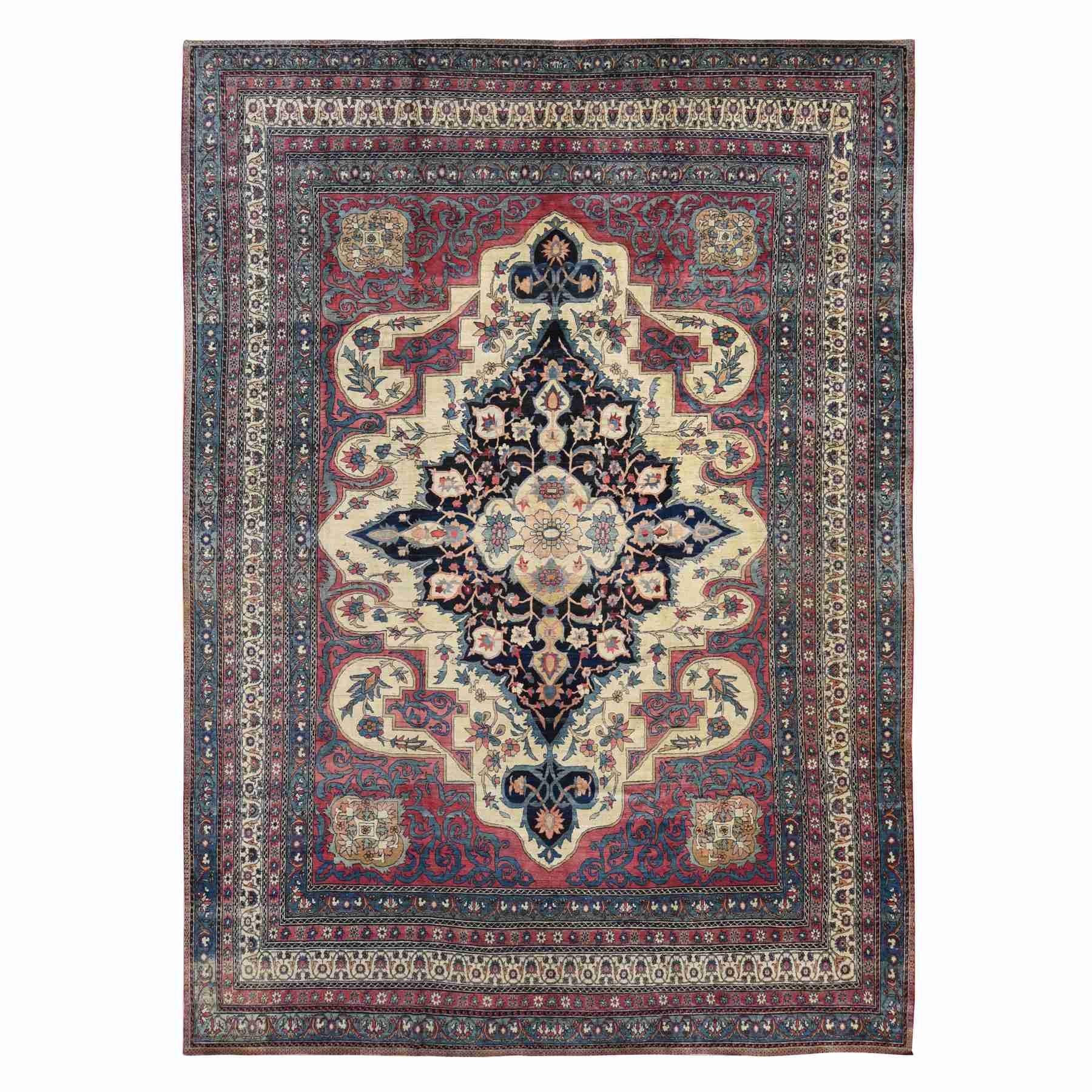 Antique-Hand-Knotted-Rug-390870