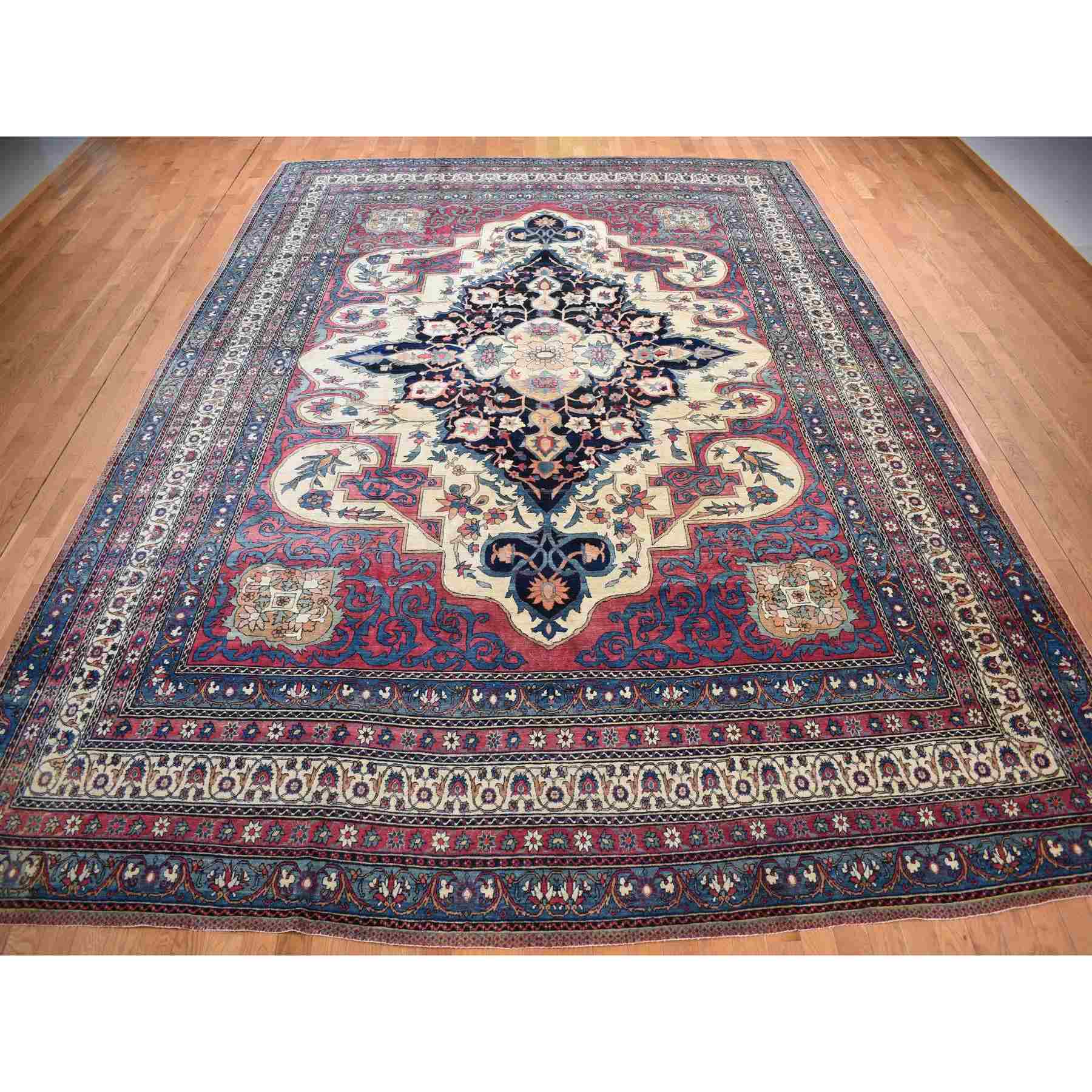 Antique-Hand-Knotted-Rug-390870