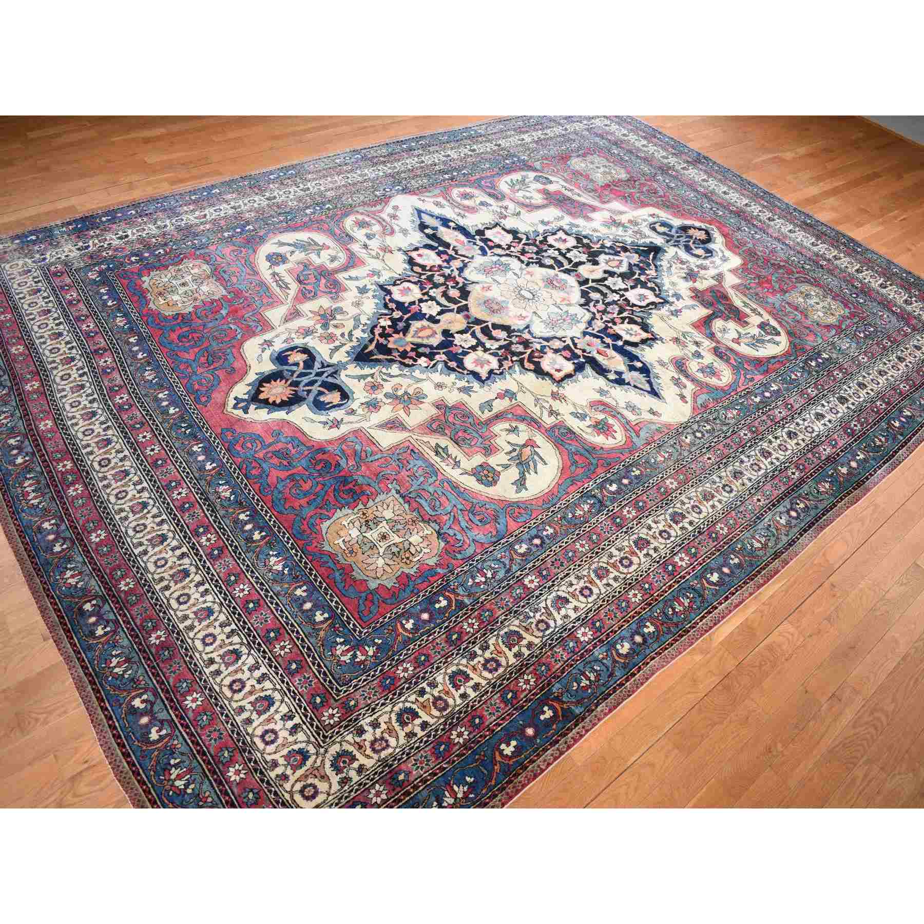 Antique-Hand-Knotted-Rug-390870