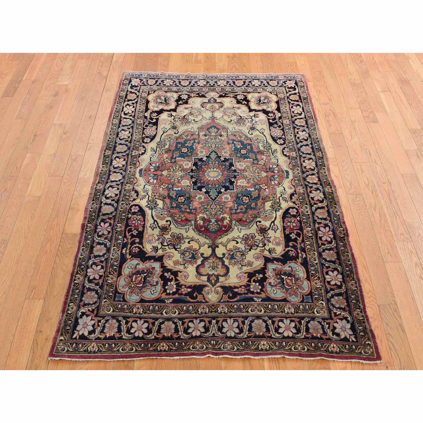 Antique-Hand-Knotted-Rug-390905