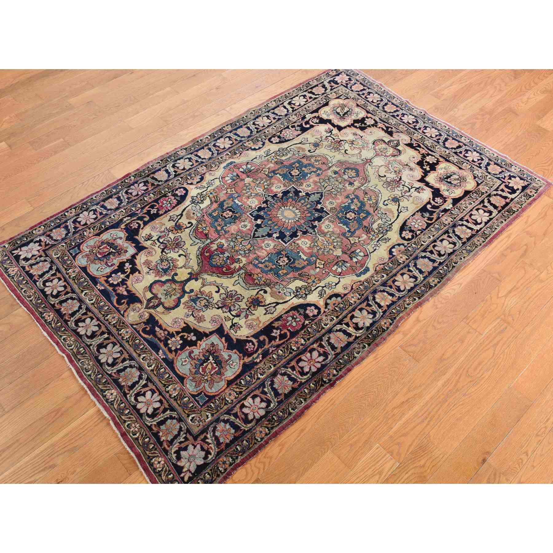 Antique-Hand-Knotted-Rug-390905