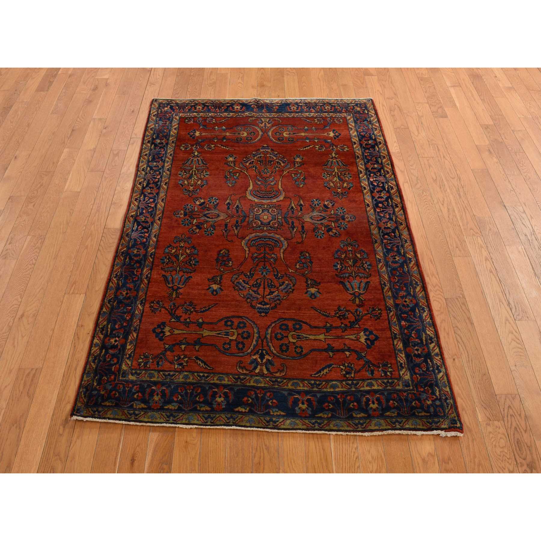 Antique-Hand-Knotted-Rug-390990
