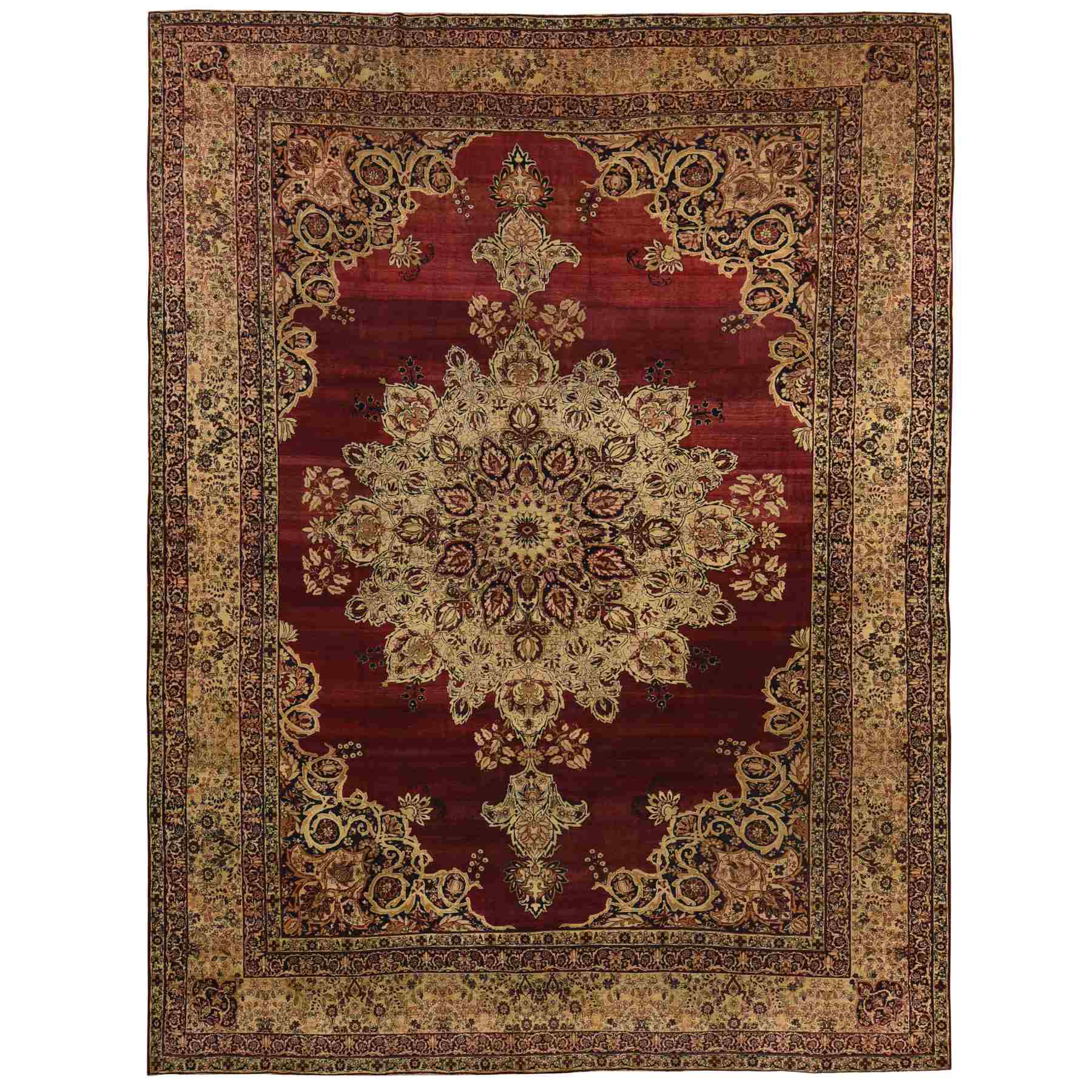 Antique-Hand-Knotted-Rug-391750