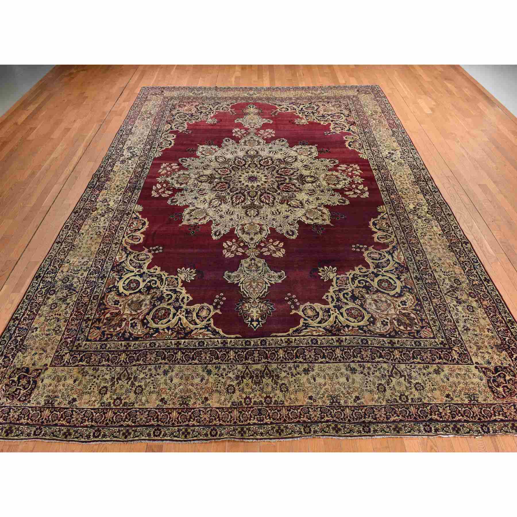 Antique-Hand-Knotted-Rug-391750