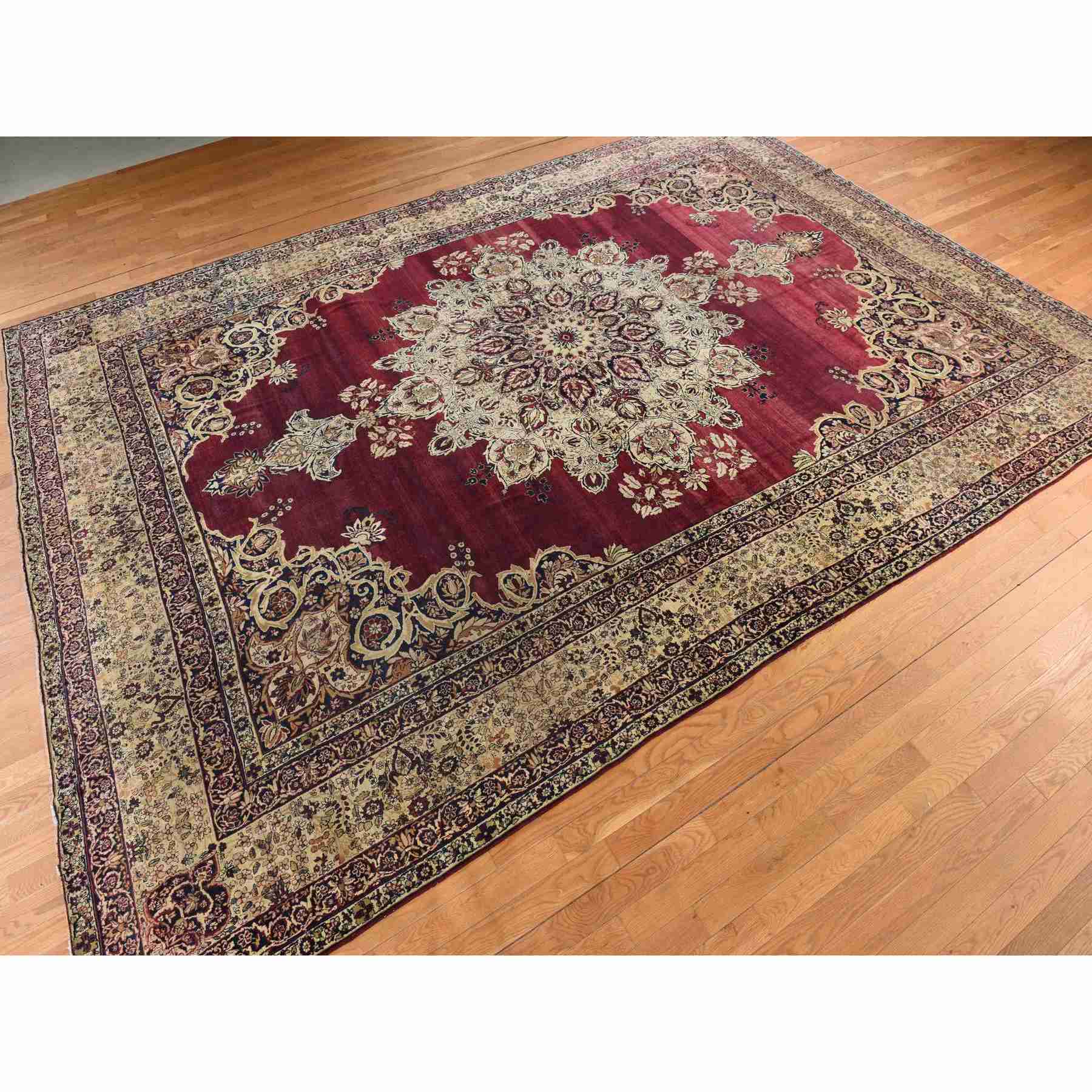 Antique-Hand-Knotted-Rug-391750