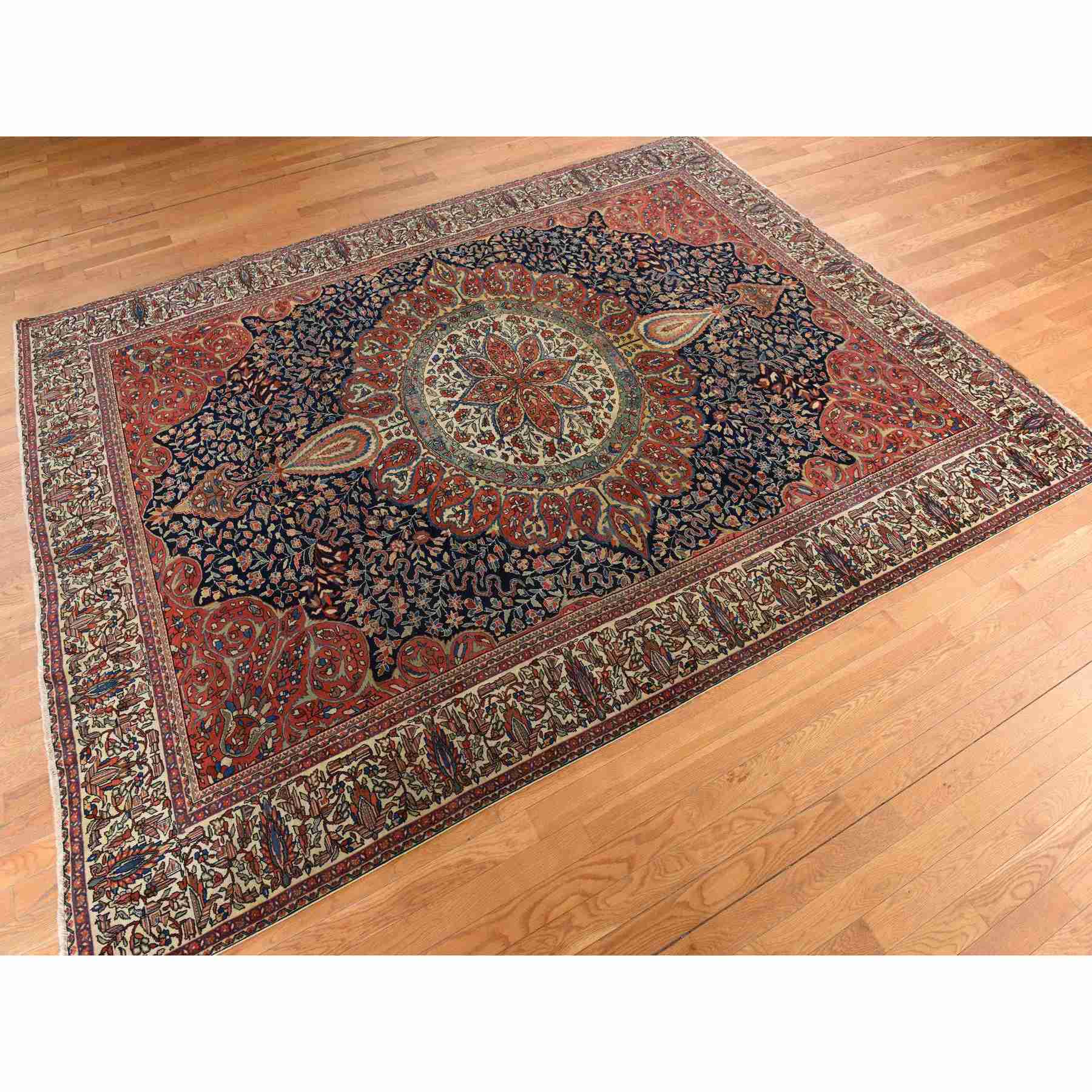 Antique-Hand-Knotted-Rug-391755