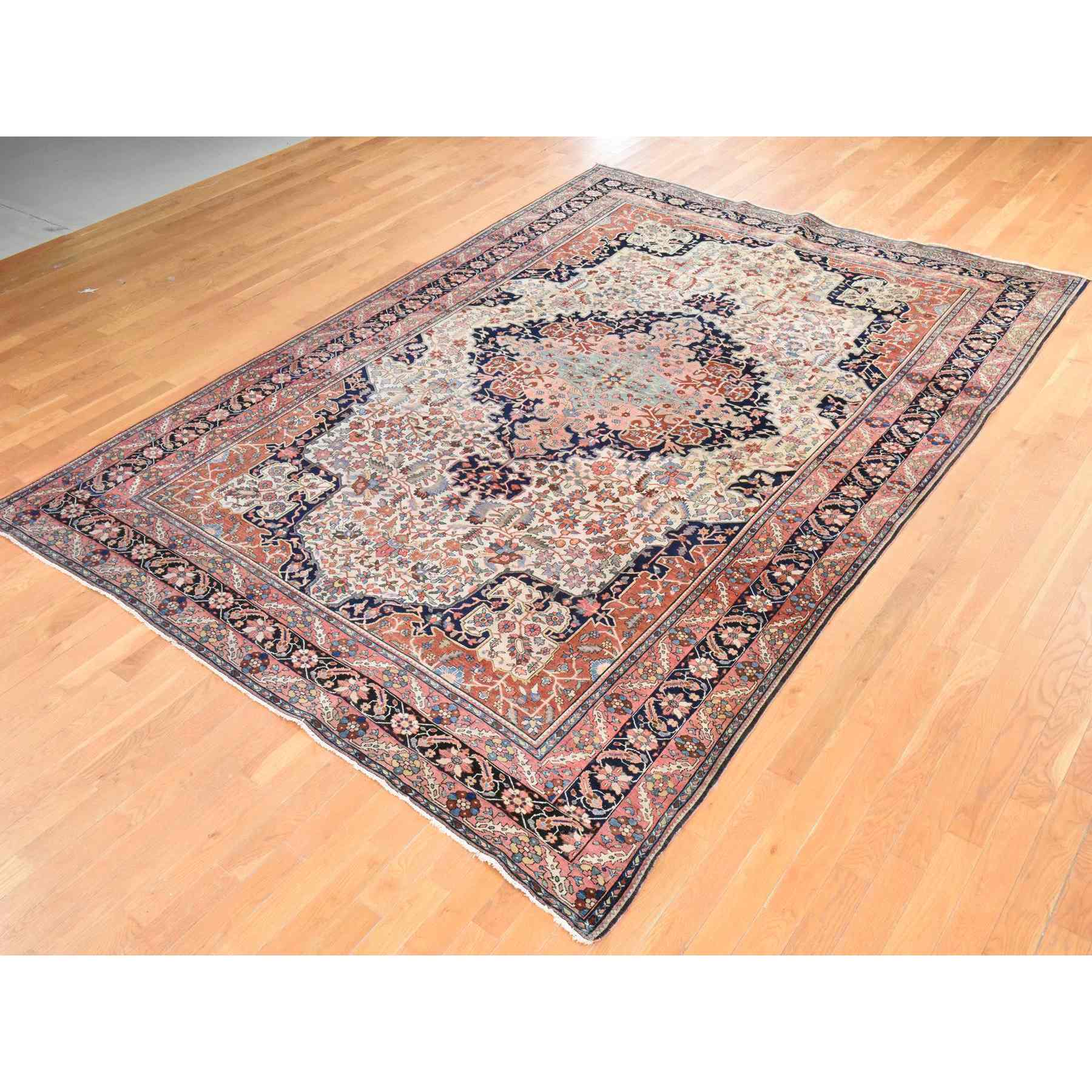 Antique-Hand-Knotted-Rug-392380