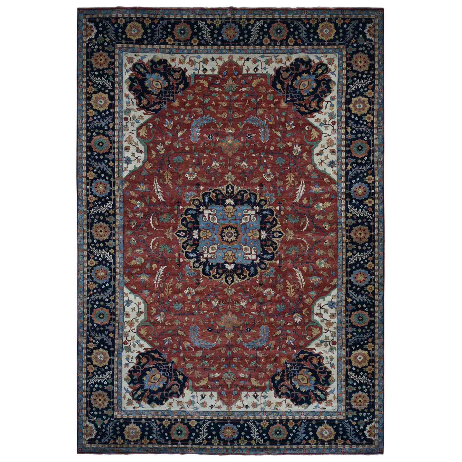Heriz-Hand-Knotted-Rug-390045