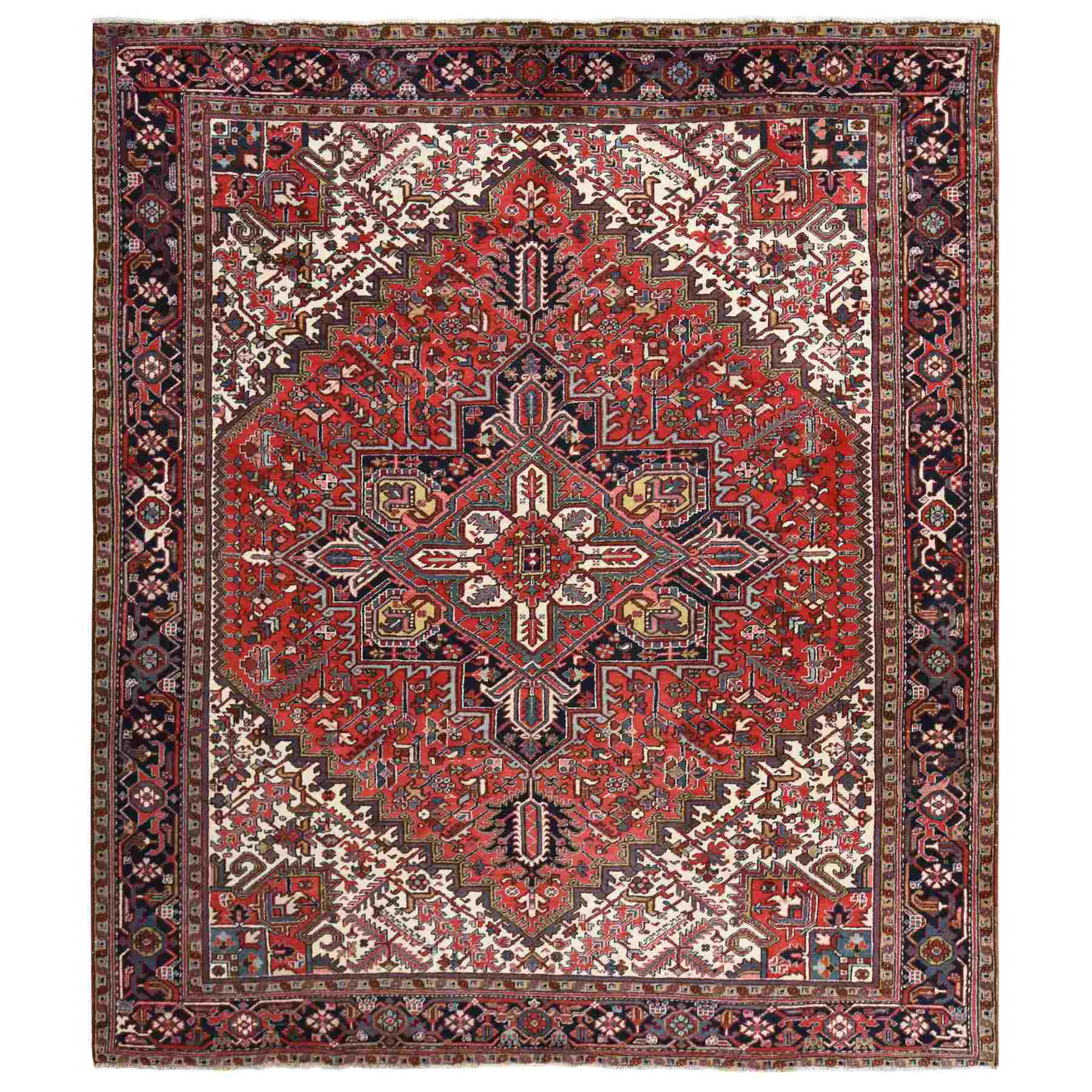 Heriz-Hand-Knotted-Rug-391450