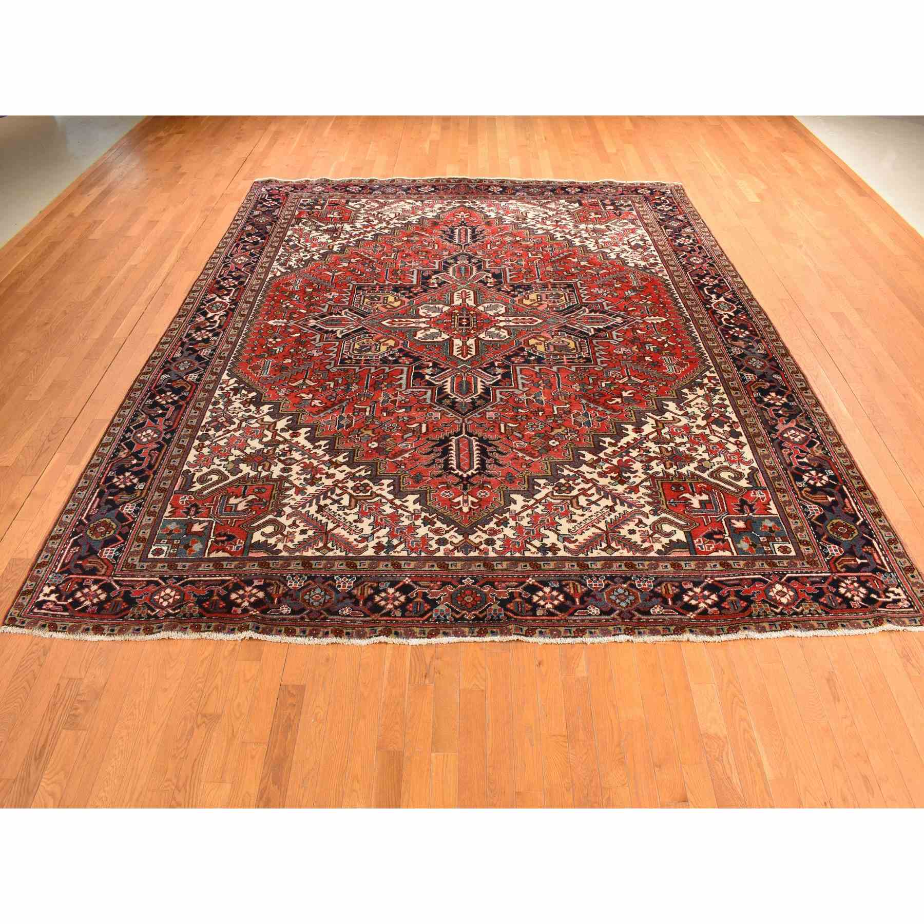 Heriz-Hand-Knotted-Rug-391450