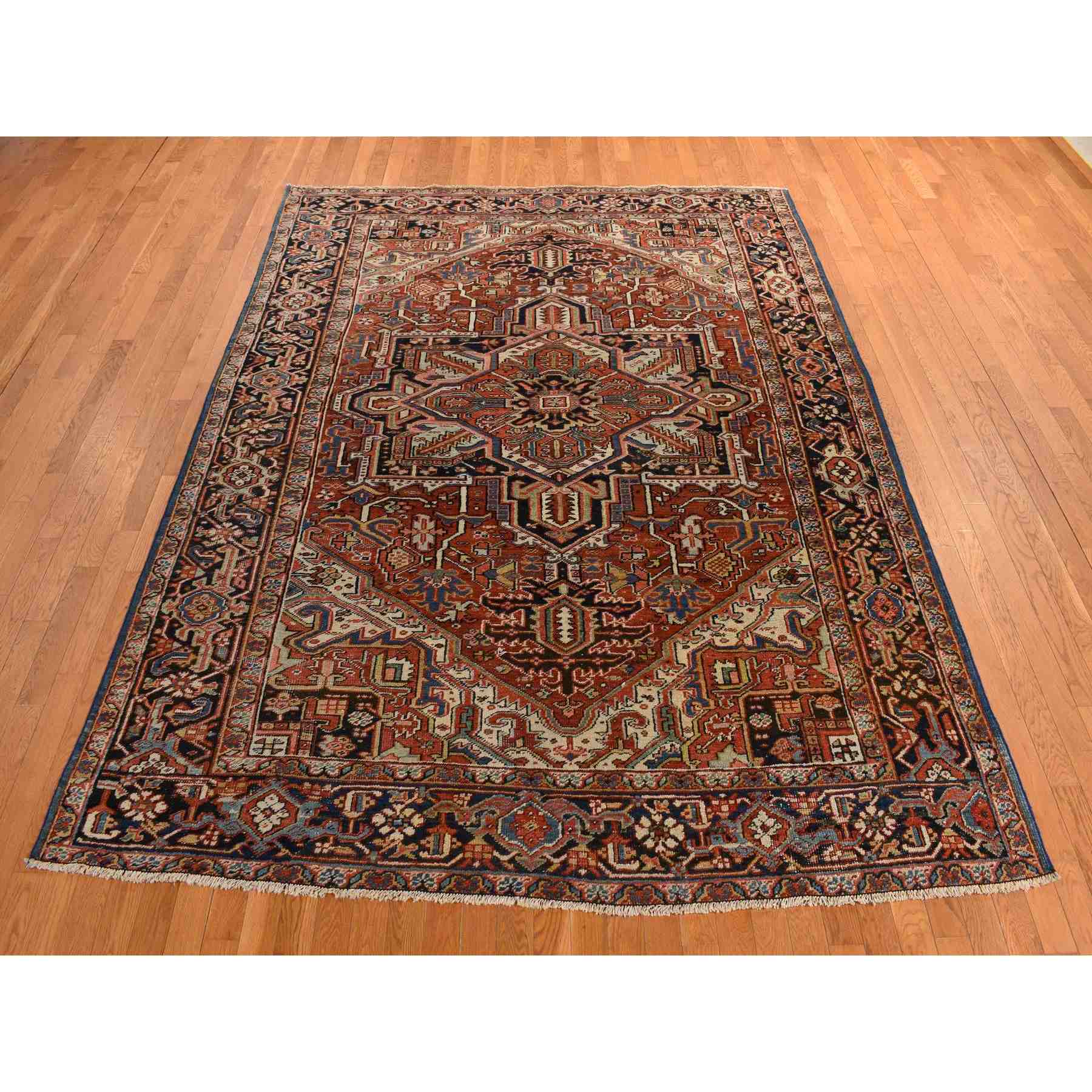 Heriz-Hand-Knotted-Rug-391515