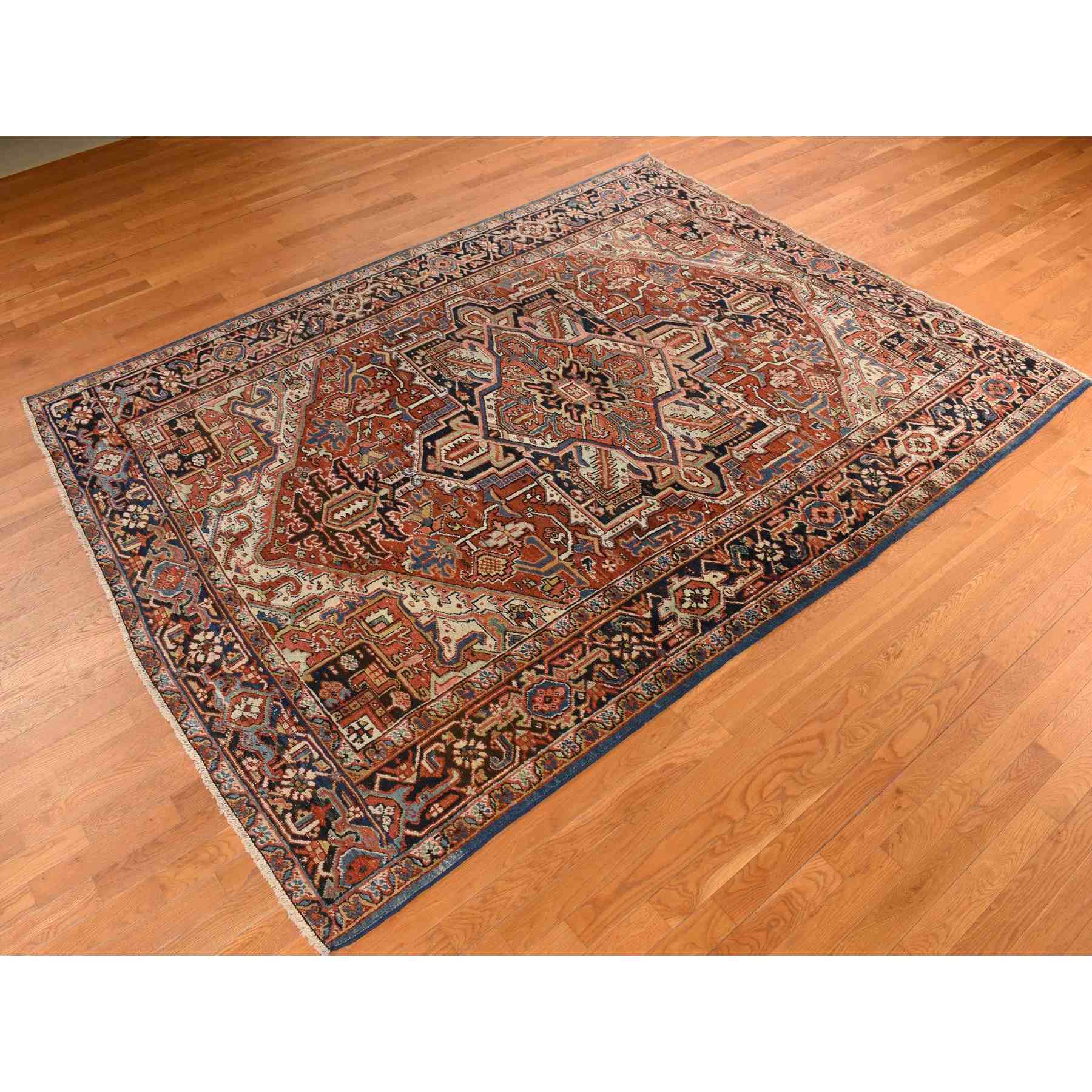 Heriz-Hand-Knotted-Rug-391515