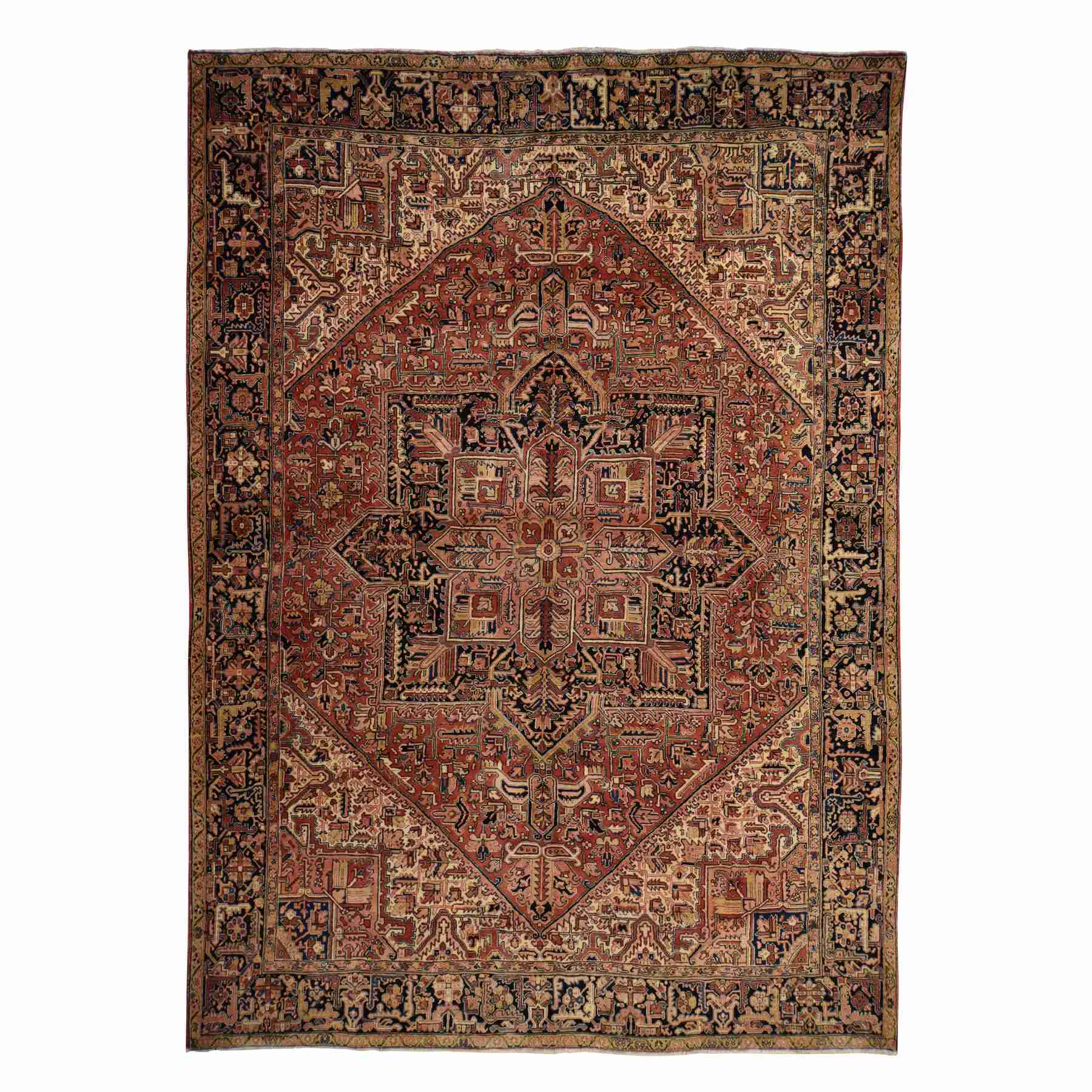 Heriz-Hand-Knotted-Rug-391535