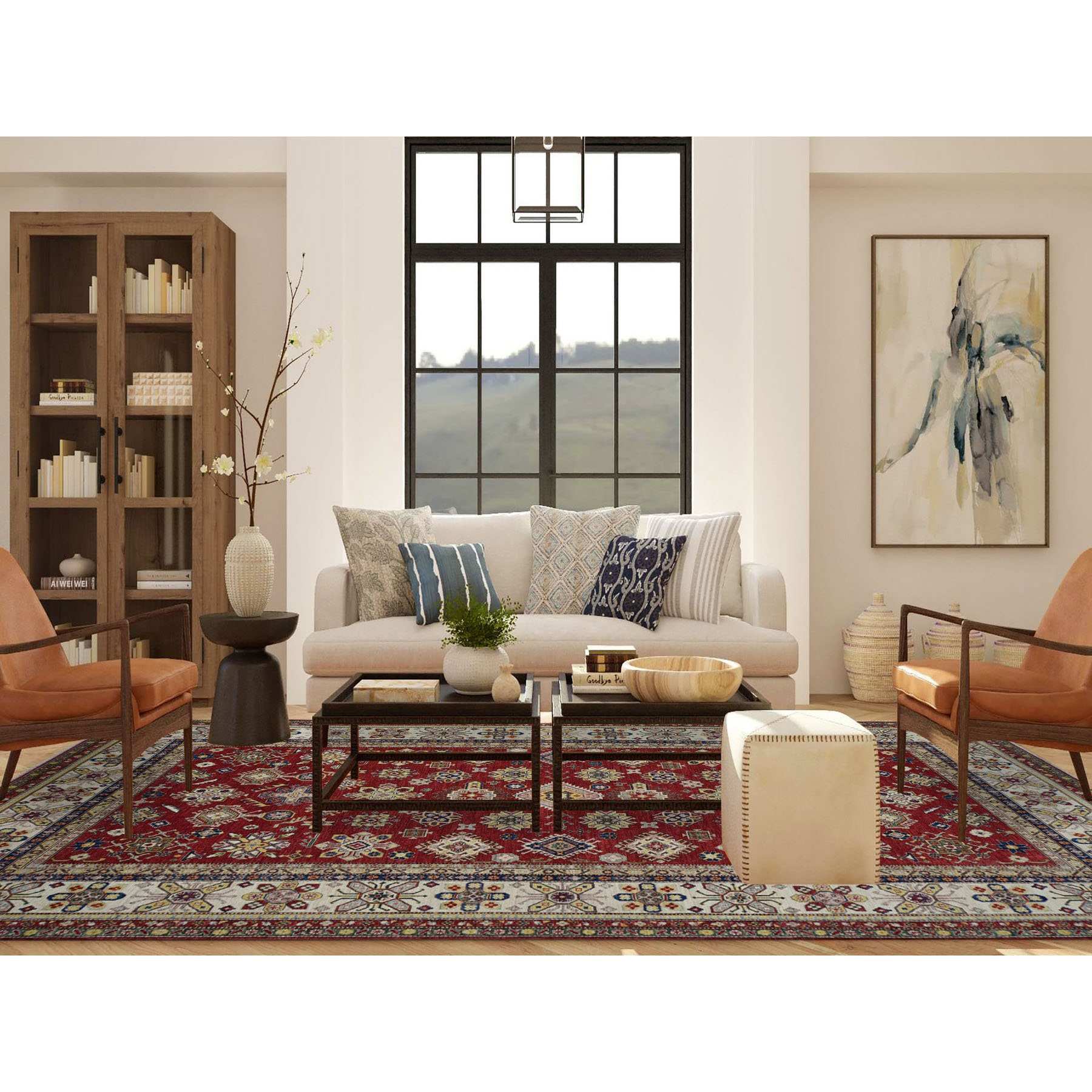 Kazak-Hand-Knotted-Rug-390410