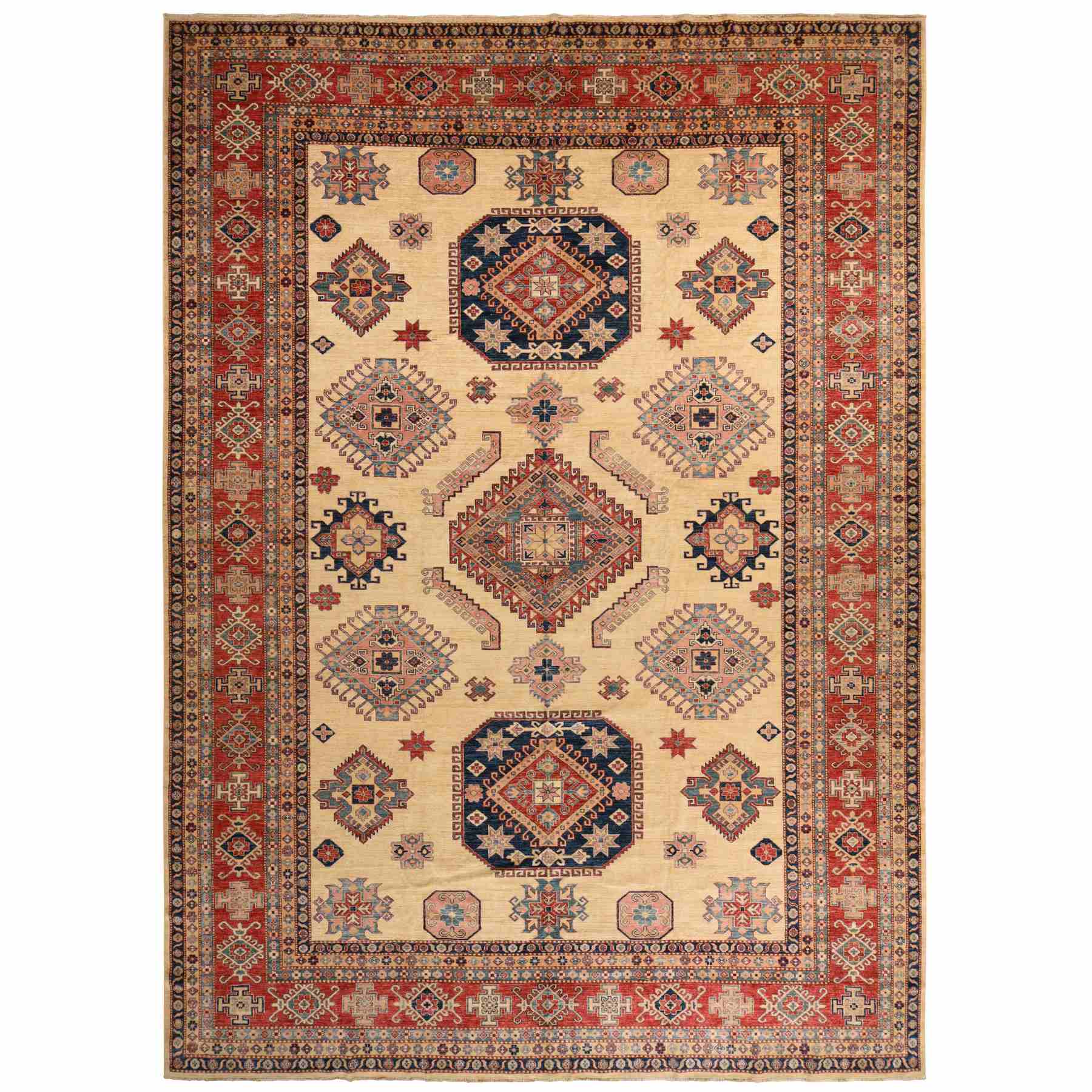 Kazak-Hand-Knotted-Rug-391315