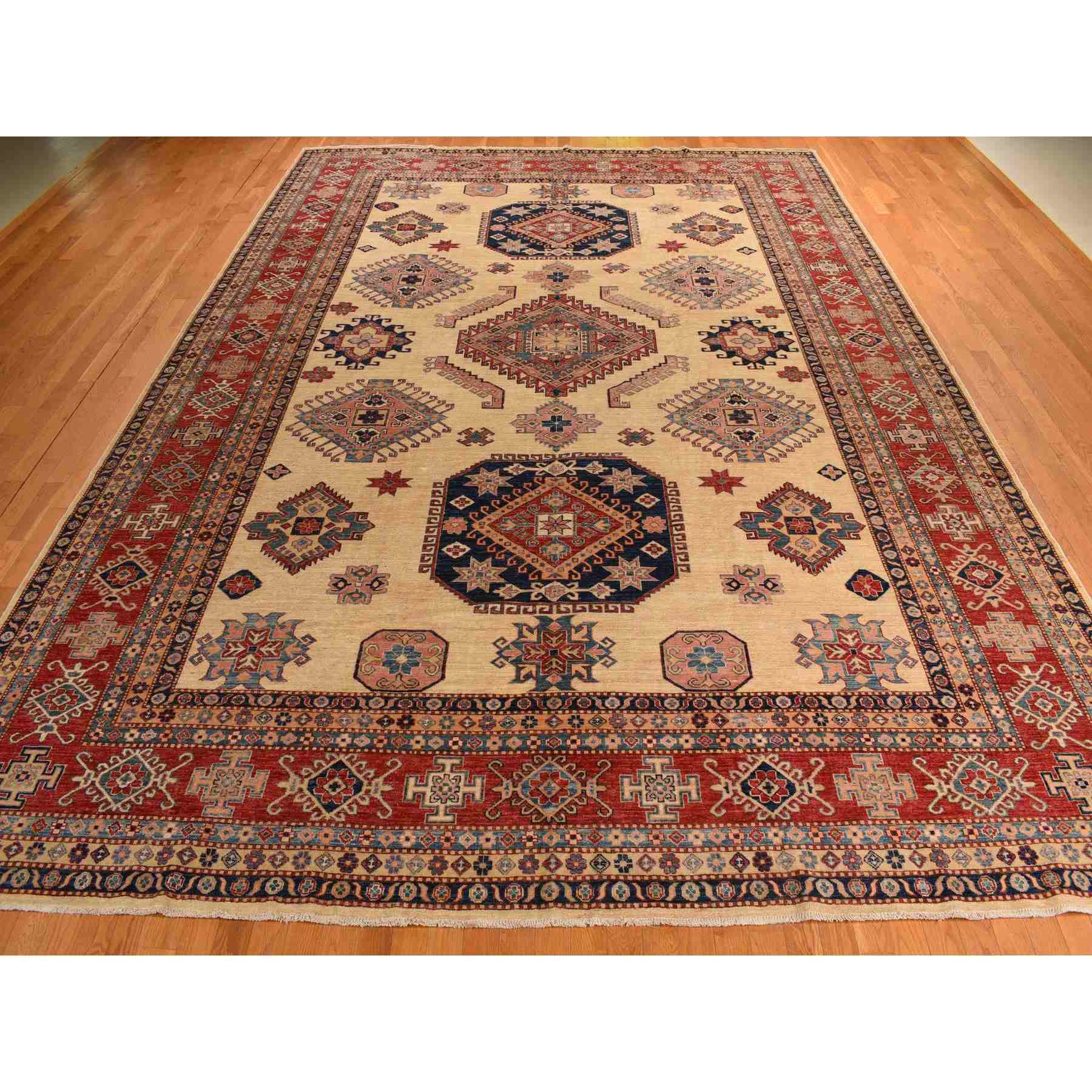 Kazak-Hand-Knotted-Rug-391315