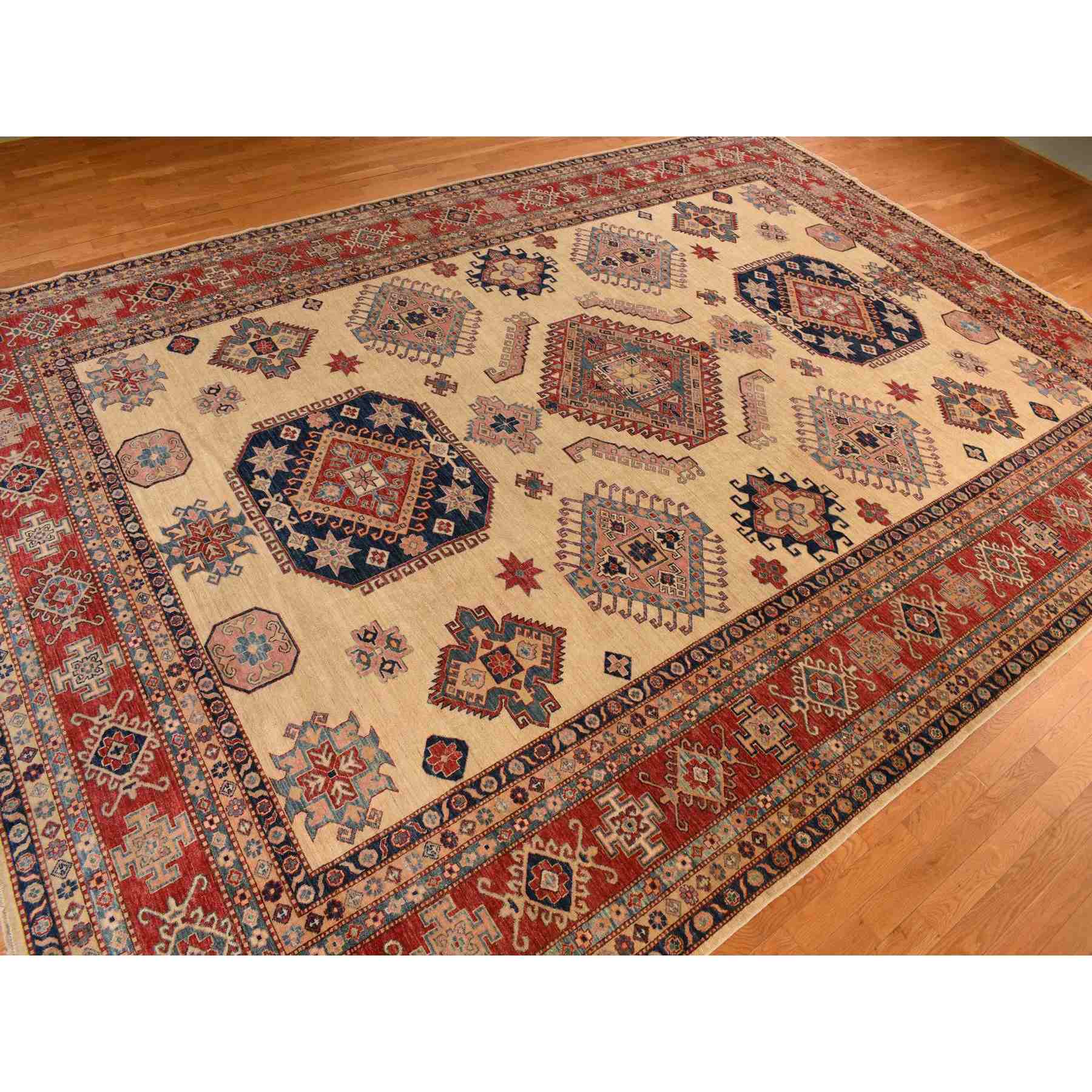 Kazak-Hand-Knotted-Rug-391315