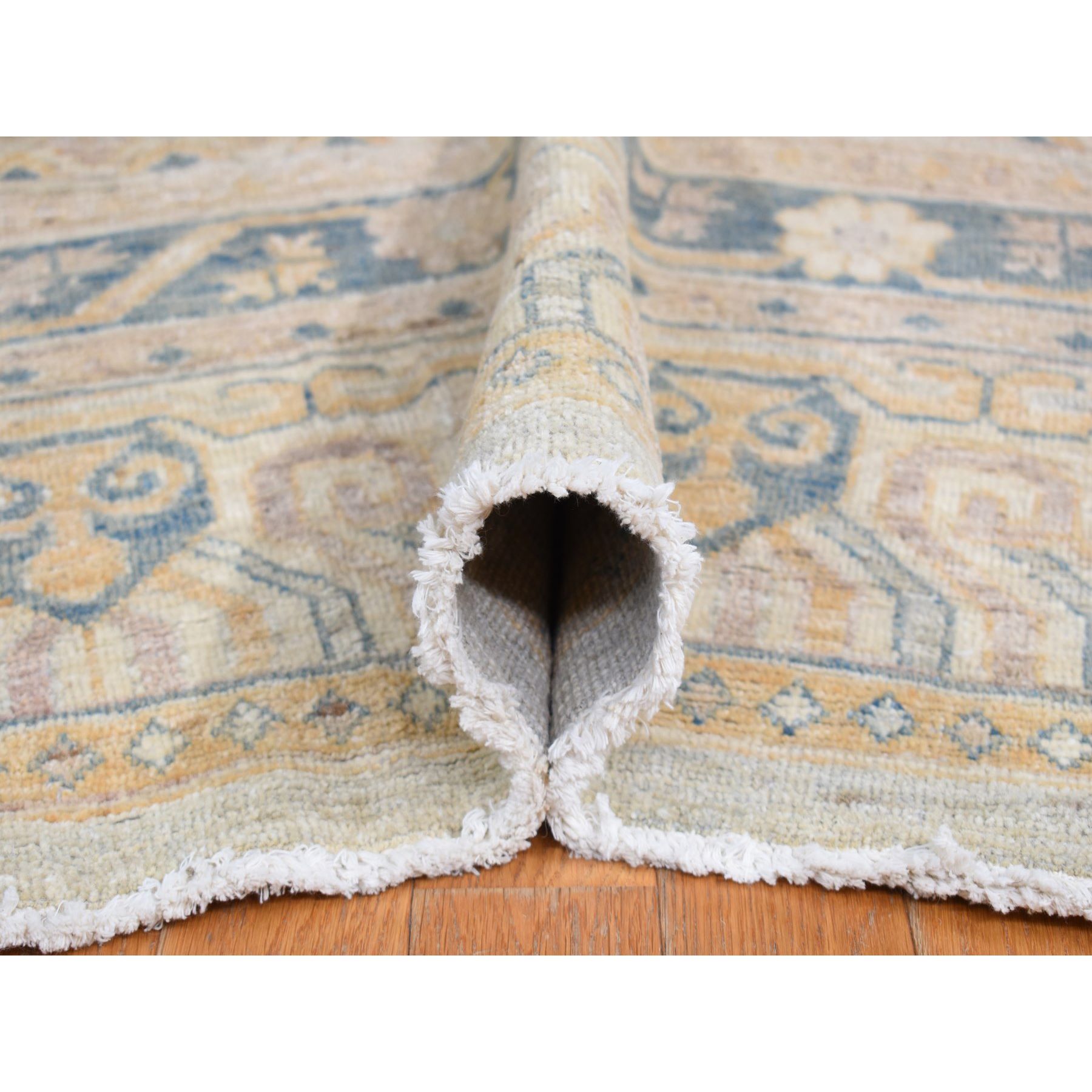 Oushak-And-Peshawar-Hand-Knotted-Rug-390060