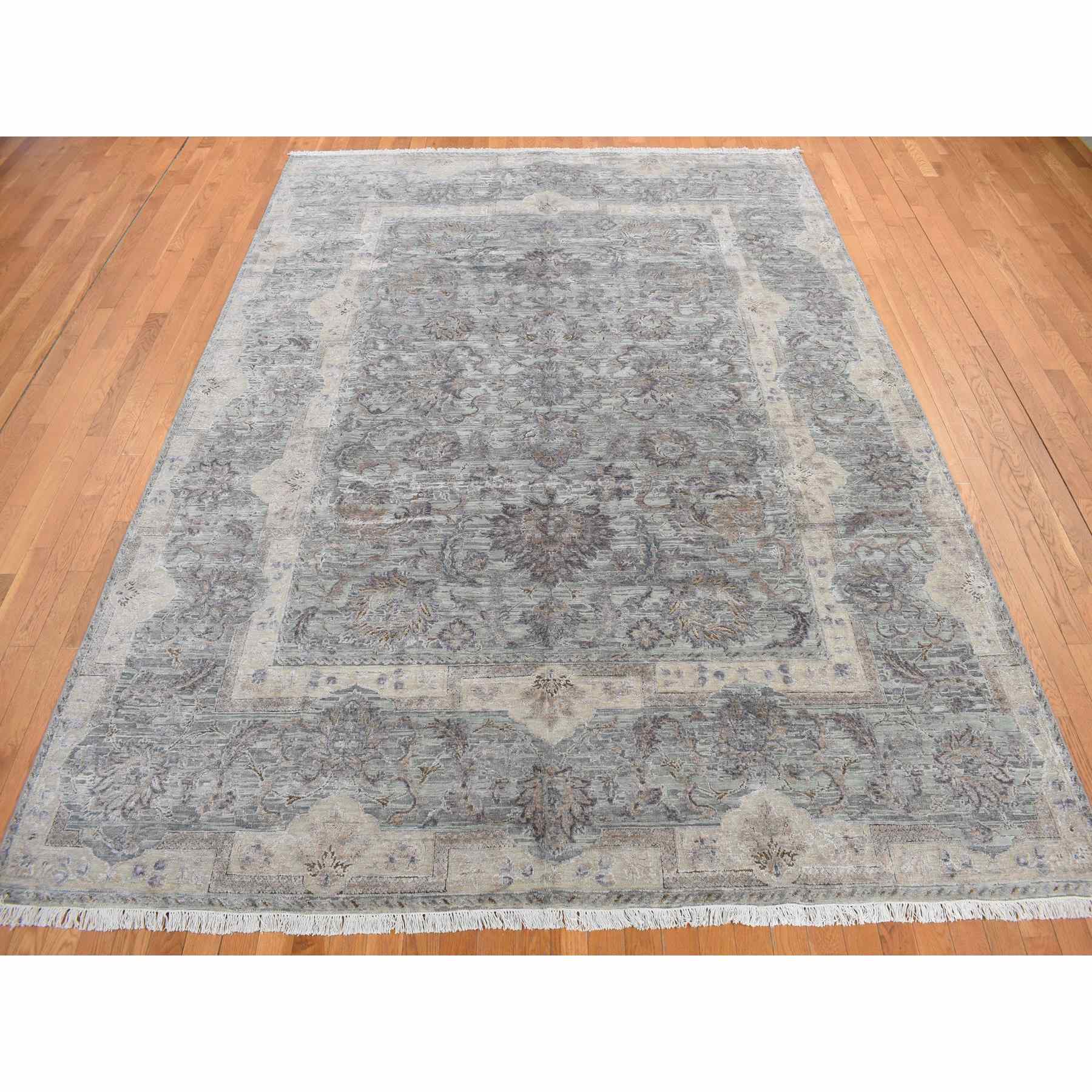 Oushak-And-Peshawar-Hand-Knotted-Rug-390555