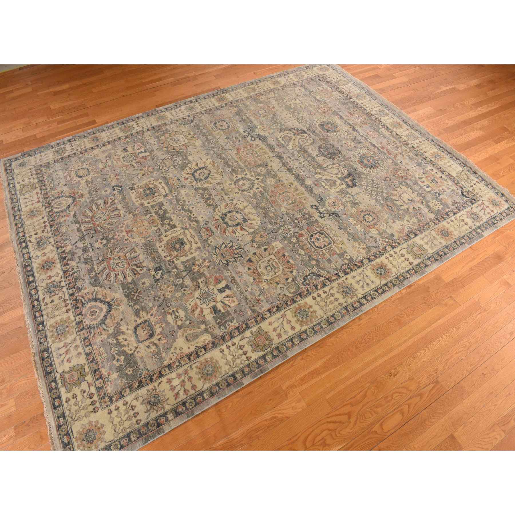 Oushak-And-Peshawar-Hand-Knotted-Rug-391585