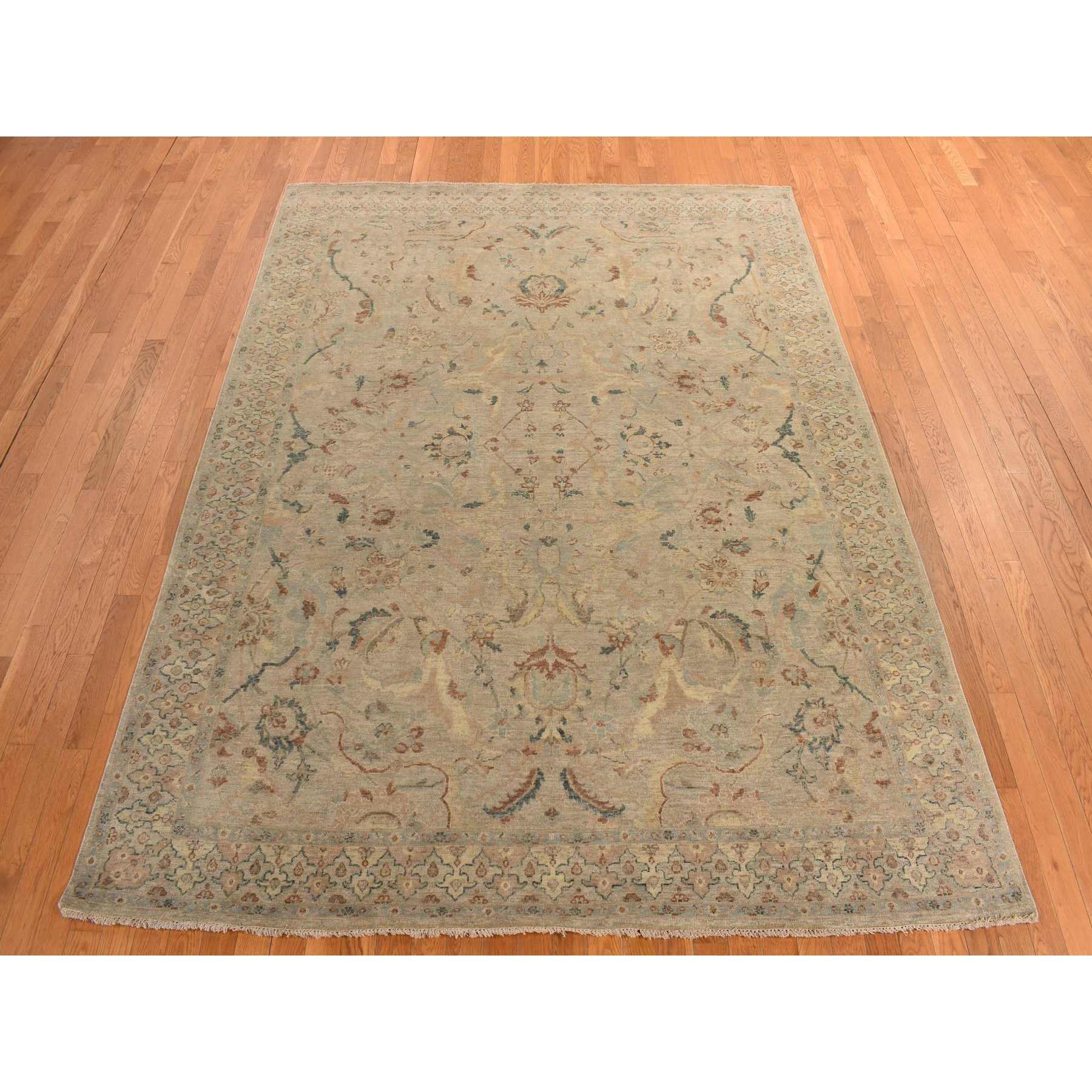 Oushak-And-Peshawar-Hand-Knotted-Rug-391590