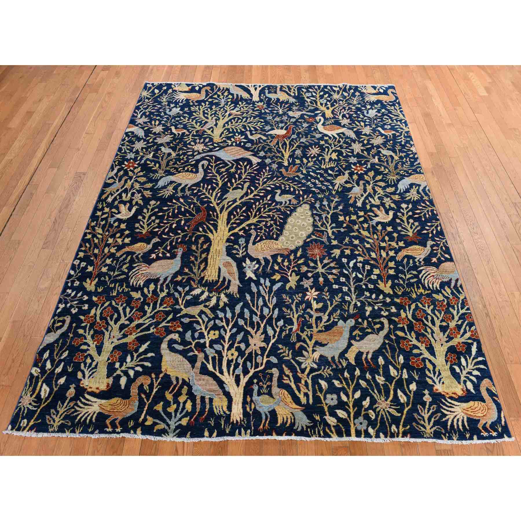 Oushak-And-Peshawar-Hand-Knotted-Rug-391780