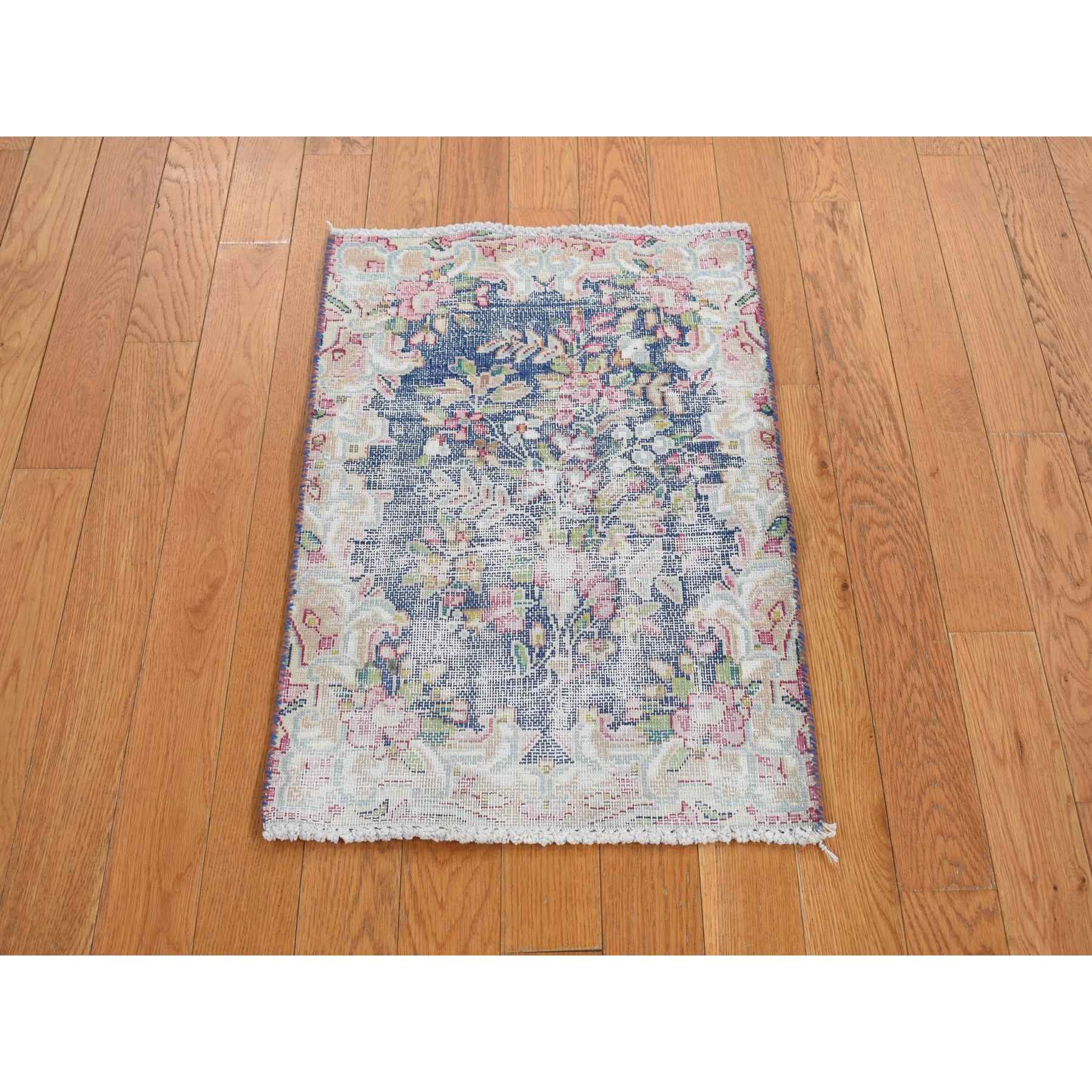Overdyed-Vintage-Hand-Knotted-Rug-390600