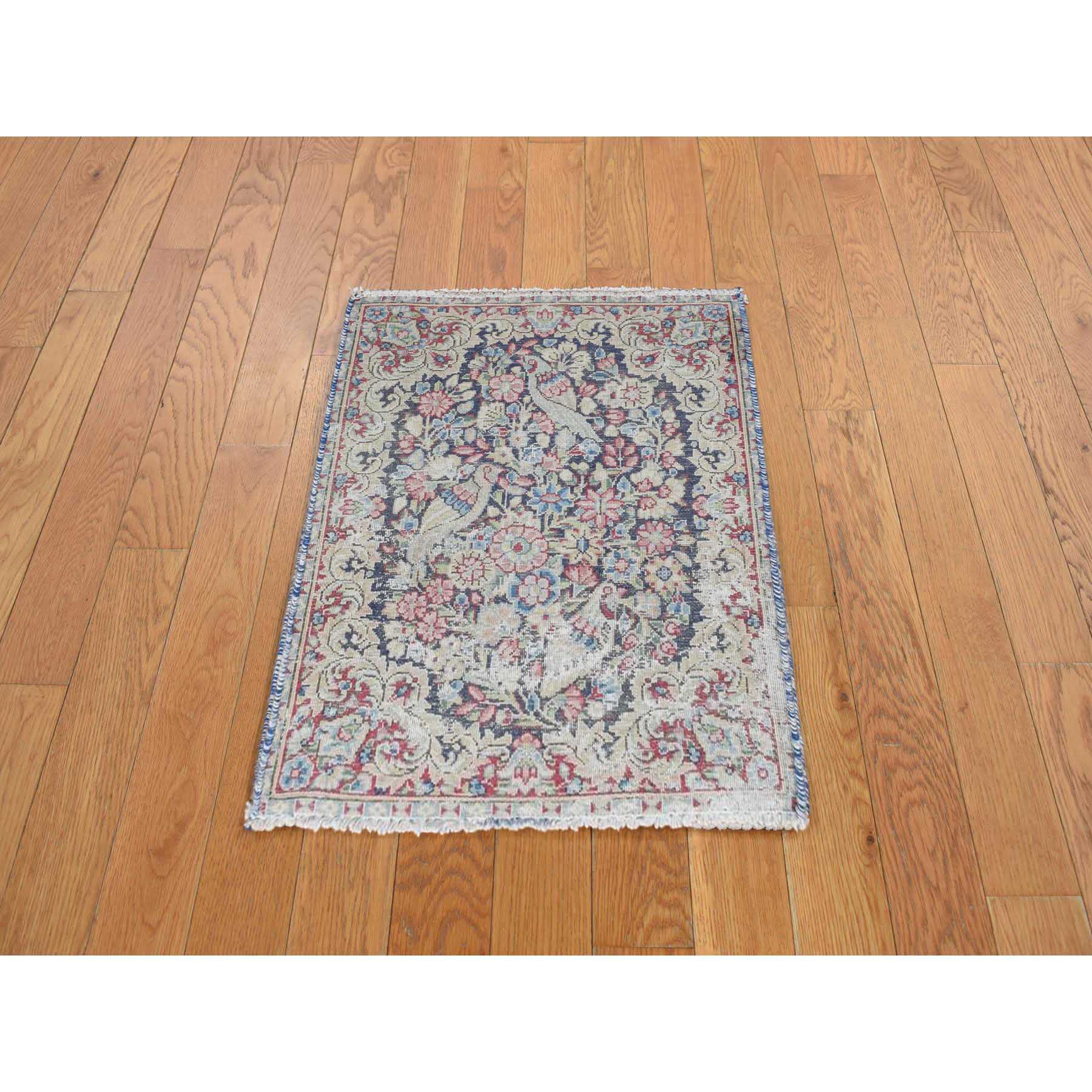 Overdyed-Vintage-Hand-Knotted-Rug-390630