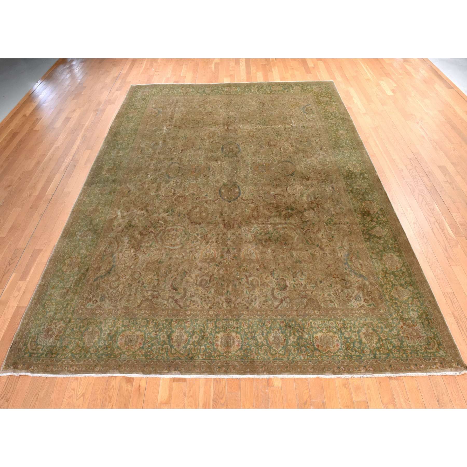 Overdyed-Vintage-Hand-Knotted-Rug-392400