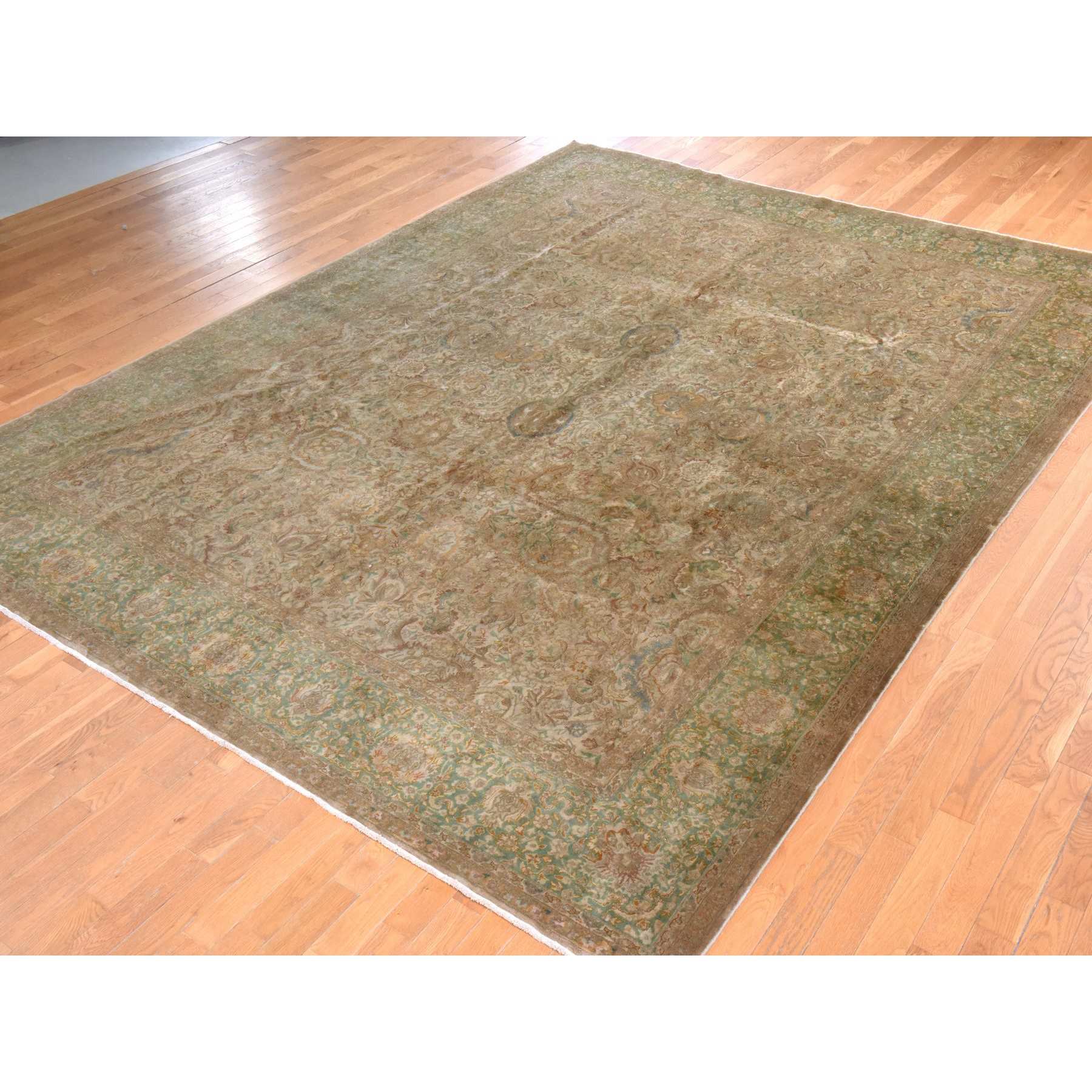 Overdyed-Vintage-Hand-Knotted-Rug-392400
