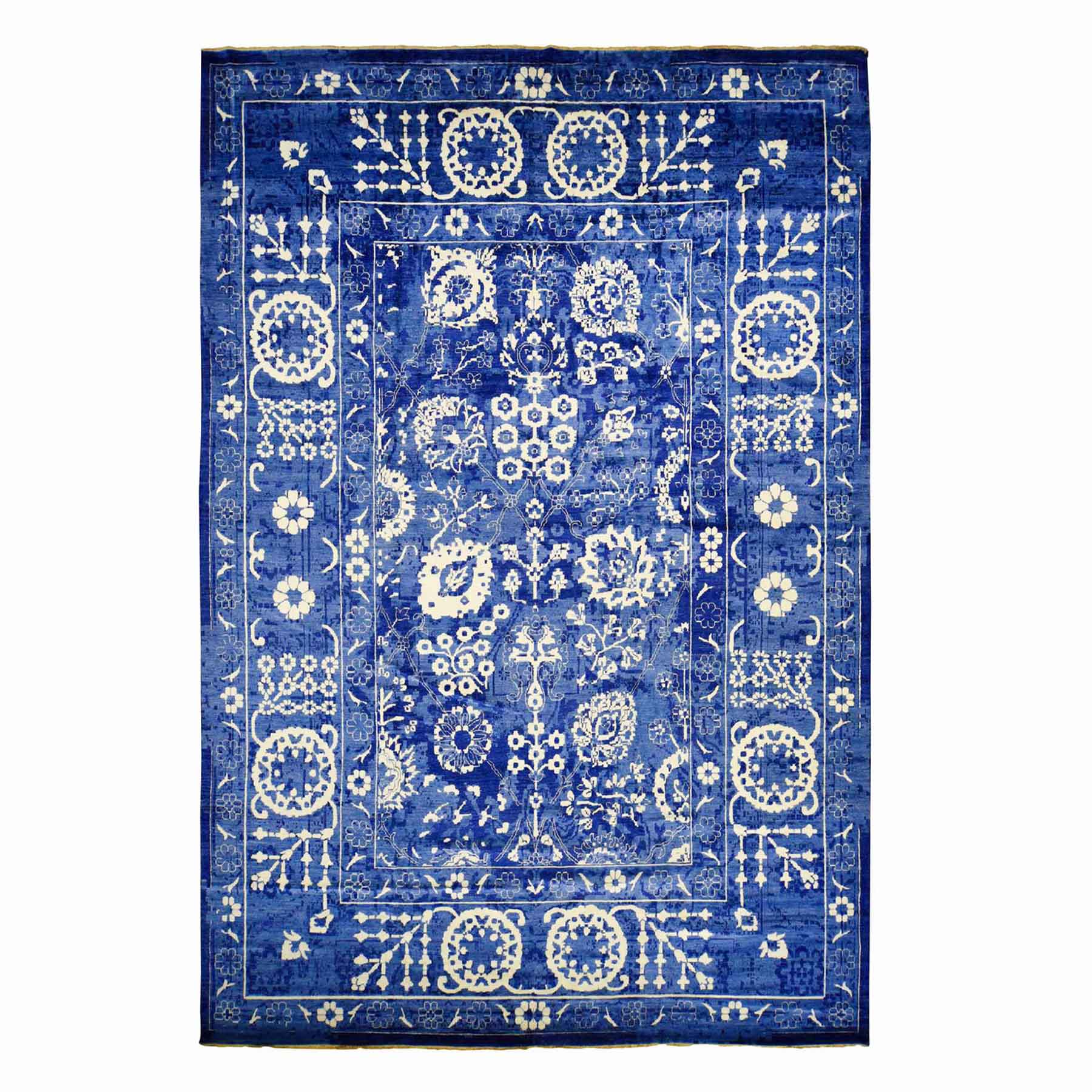 Transitional-Hand-Knotted-Rug-390070