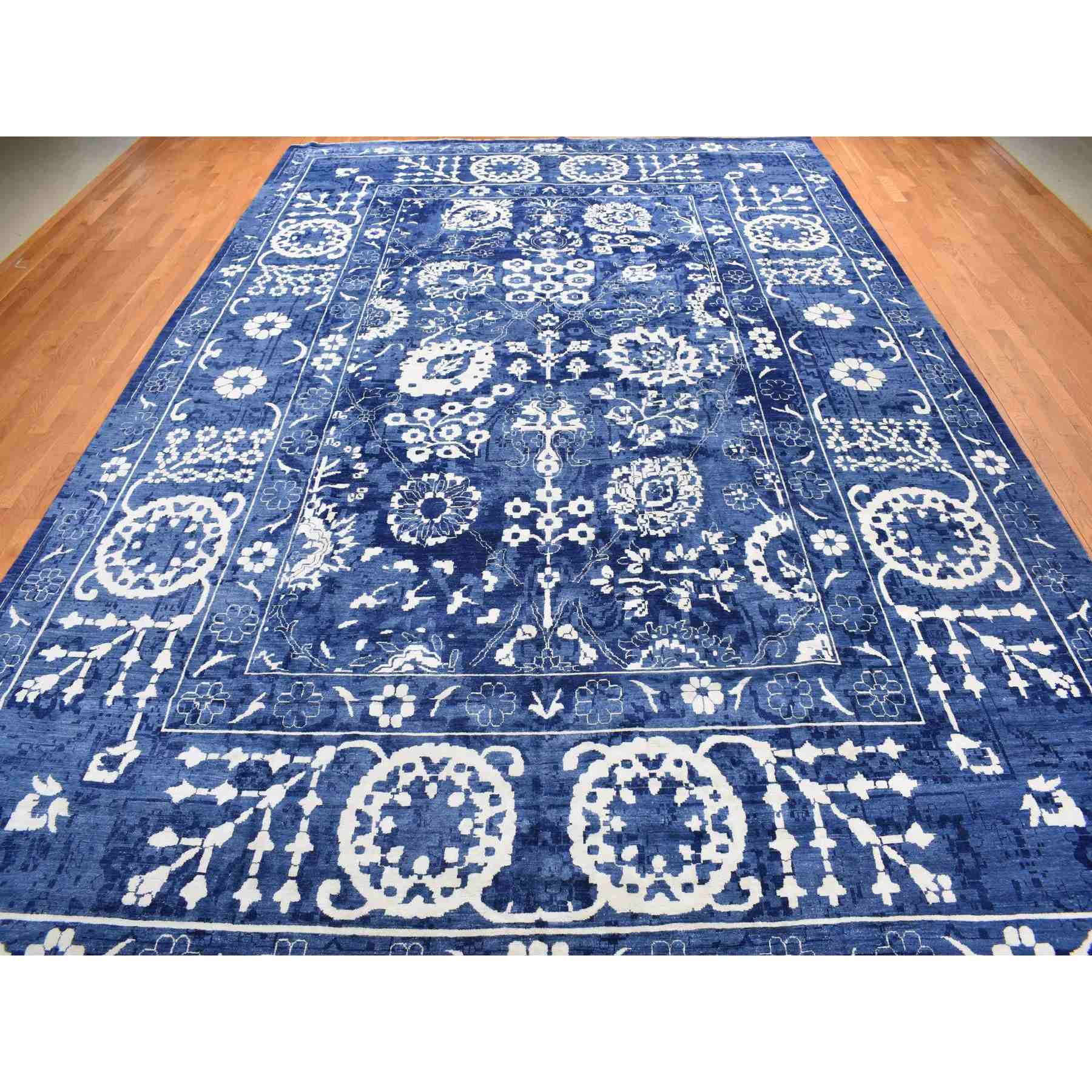 Transitional-Hand-Knotted-Rug-390070