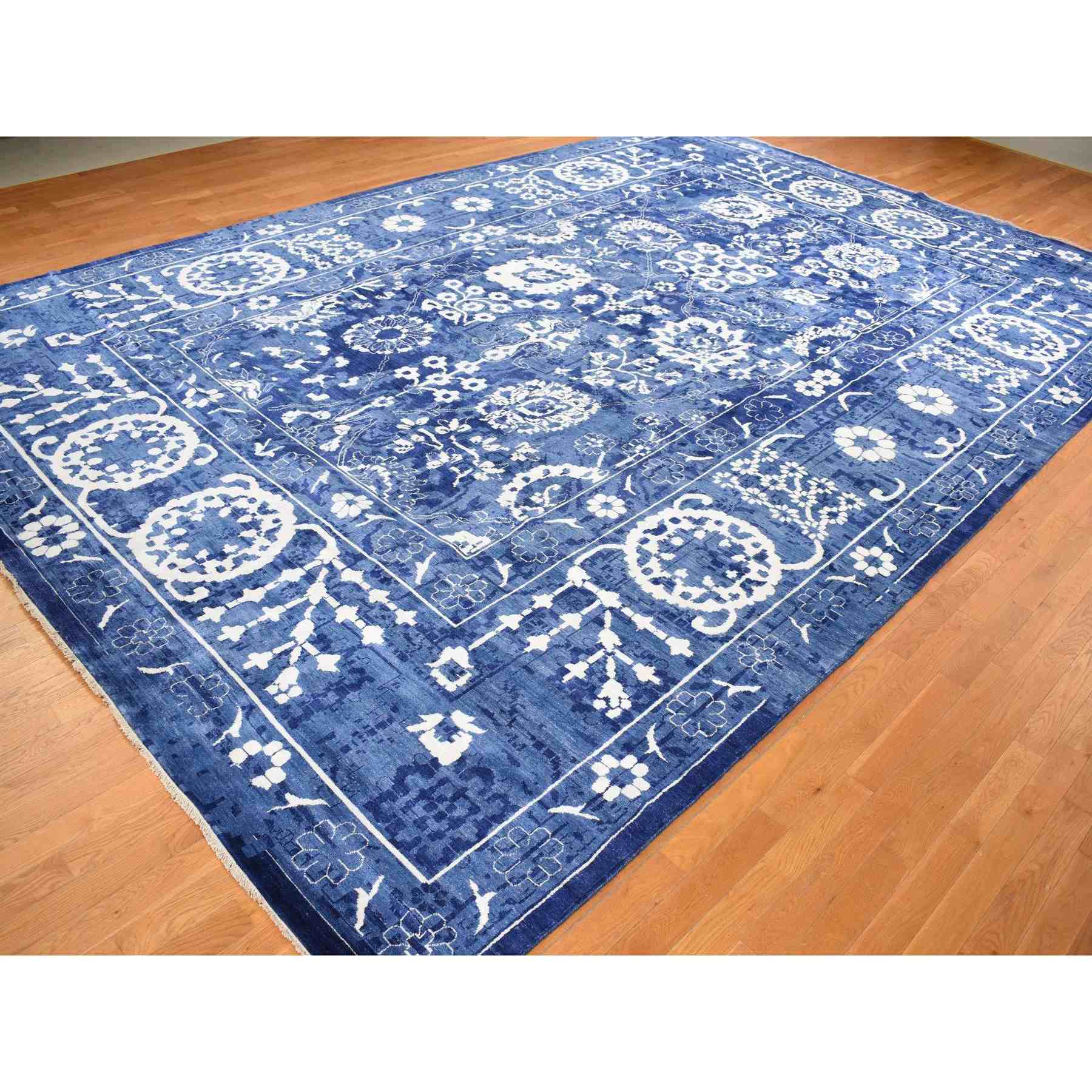 Transitional-Hand-Knotted-Rug-390070
