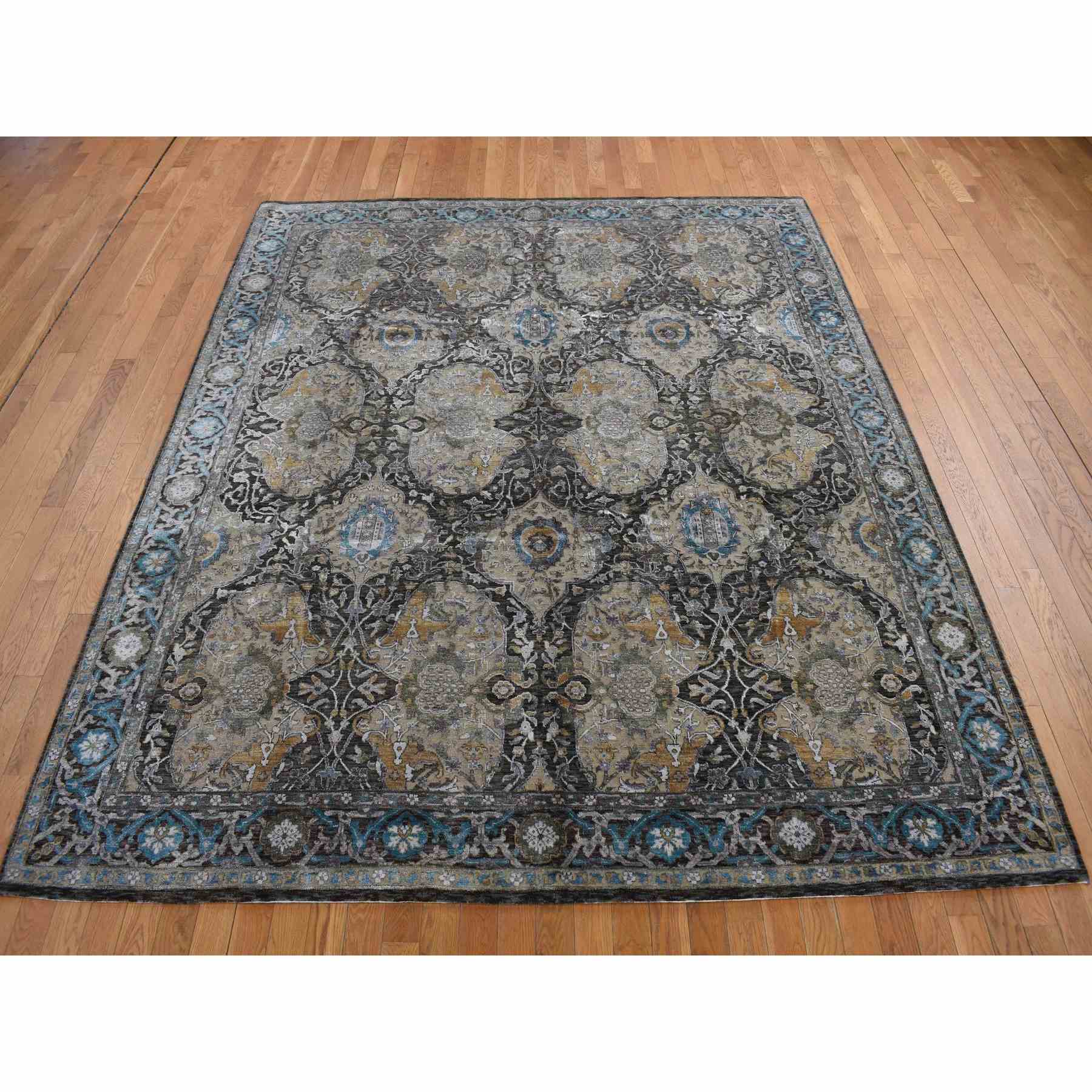 Transitional-Hand-Knotted-Rug-390700