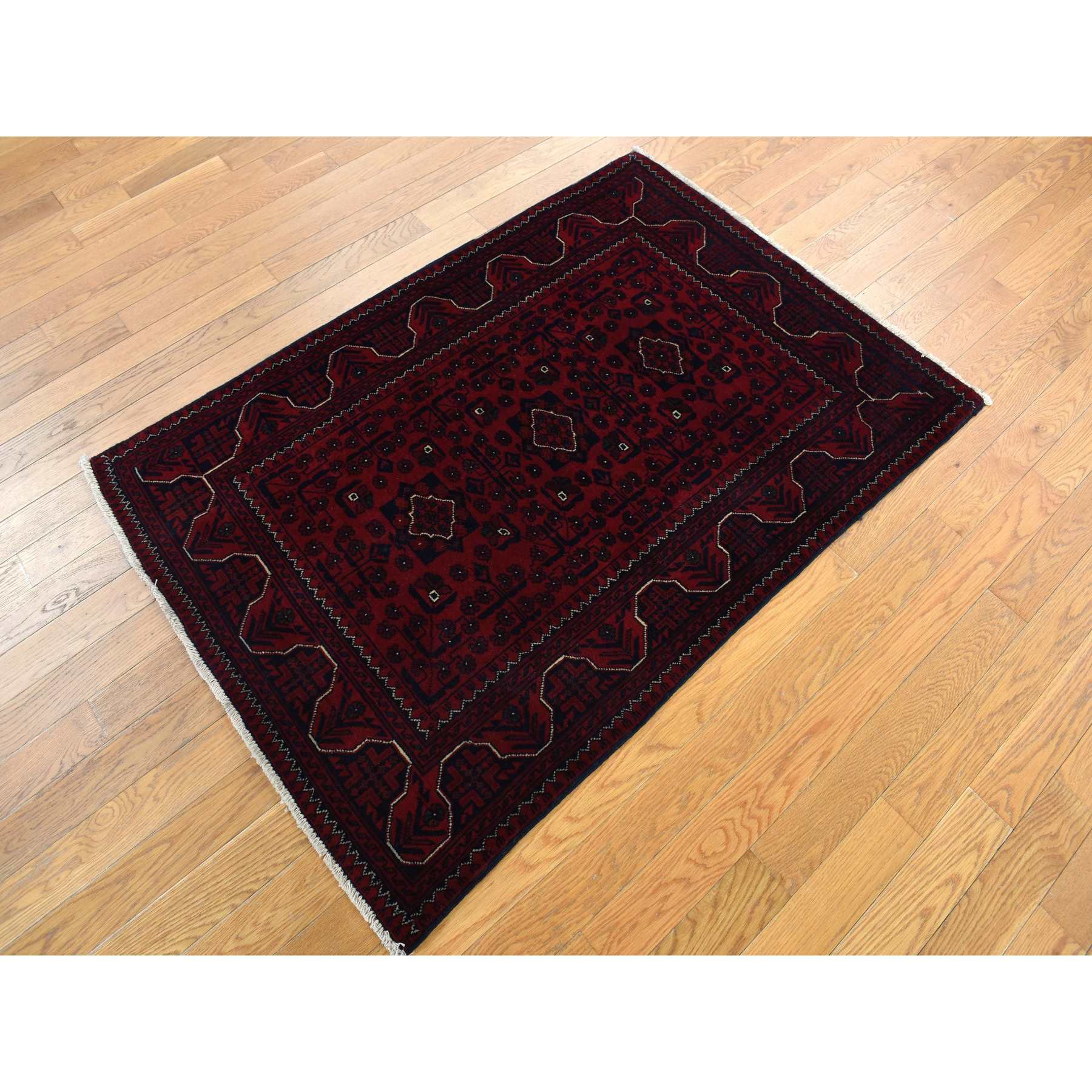 Tribal-Geometric-Hand-Knotted-Rug-390455