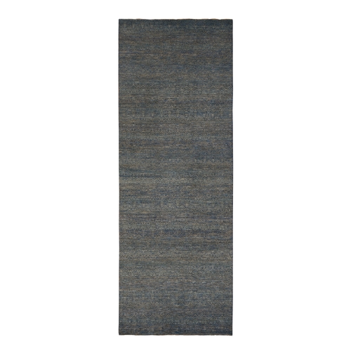Yale Blue, Kohinoor Collection, Modern, Tone on Tone, 100% Wool, Hand Knotted, Gallery Size, Oriental Rug