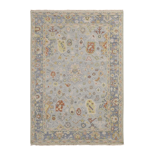Goose Gray, Soft Pile, Natural Wool, Hand Knotted, Tone On Tone, Supple Collection, Vegetable Dyes, Oushak Inspired Oriental Rug