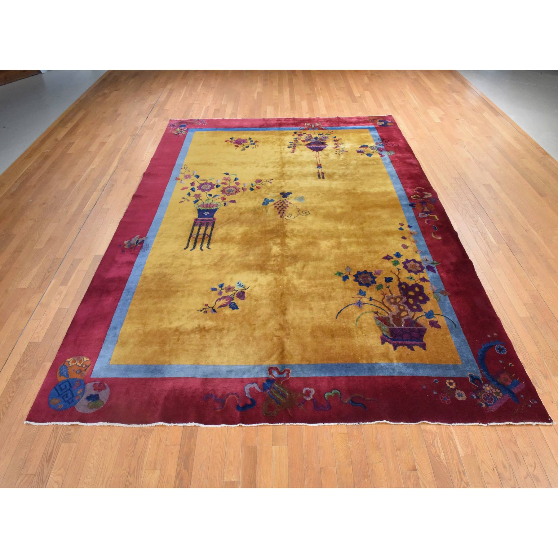 Antique-Hand-Knotted-Rug-393150