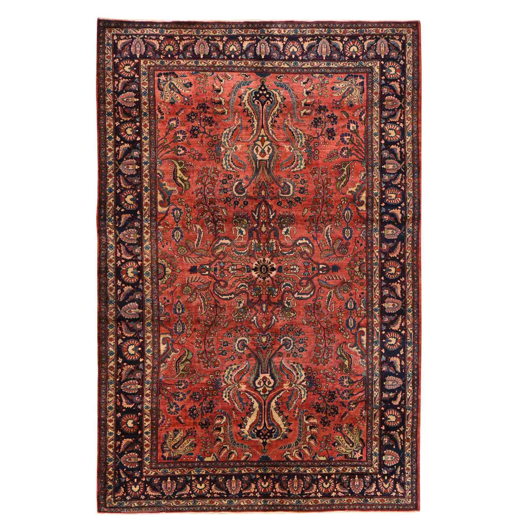 Antique-Hand-Knotted-Rug-393490
