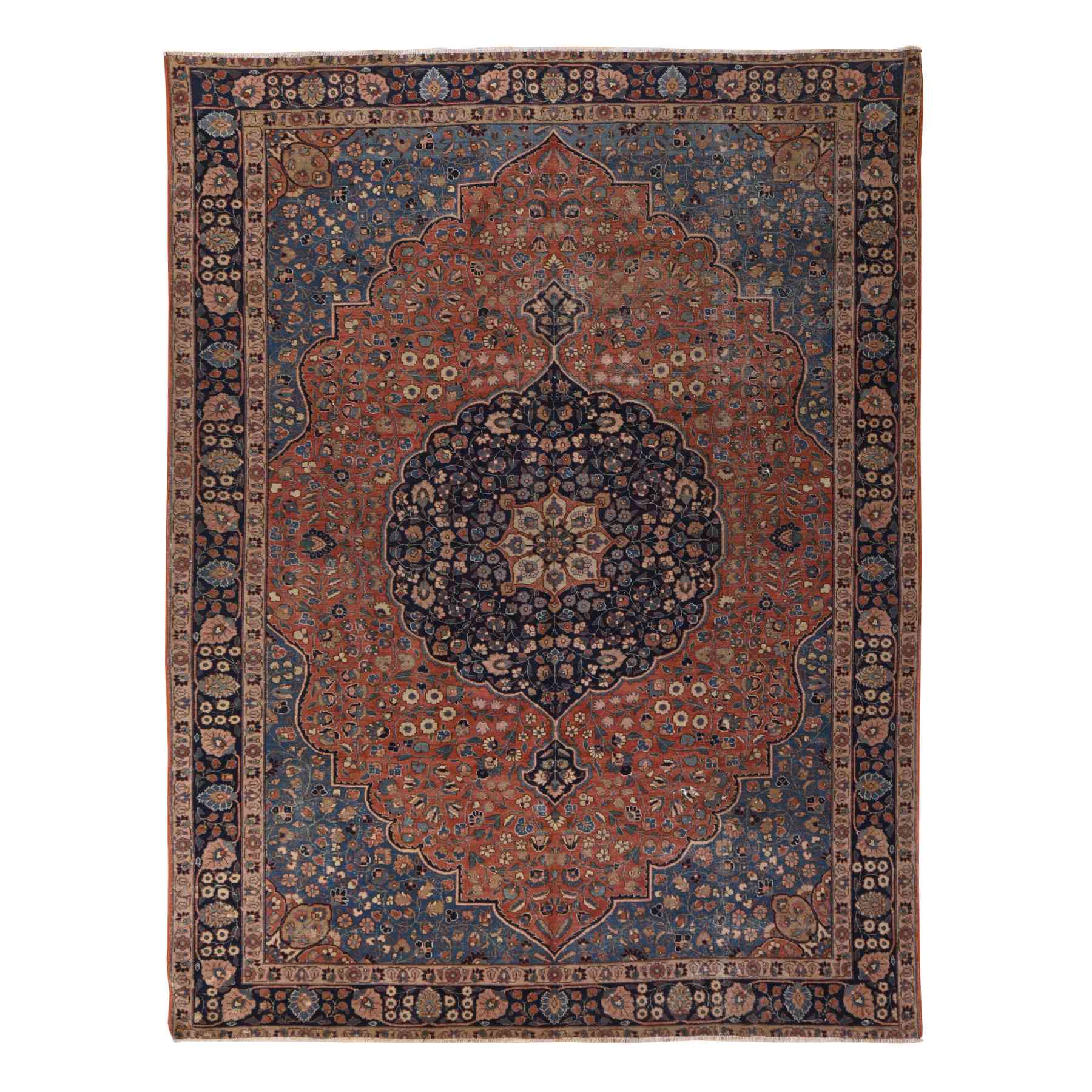 Antique-Hand-Knotted-Rug-394870