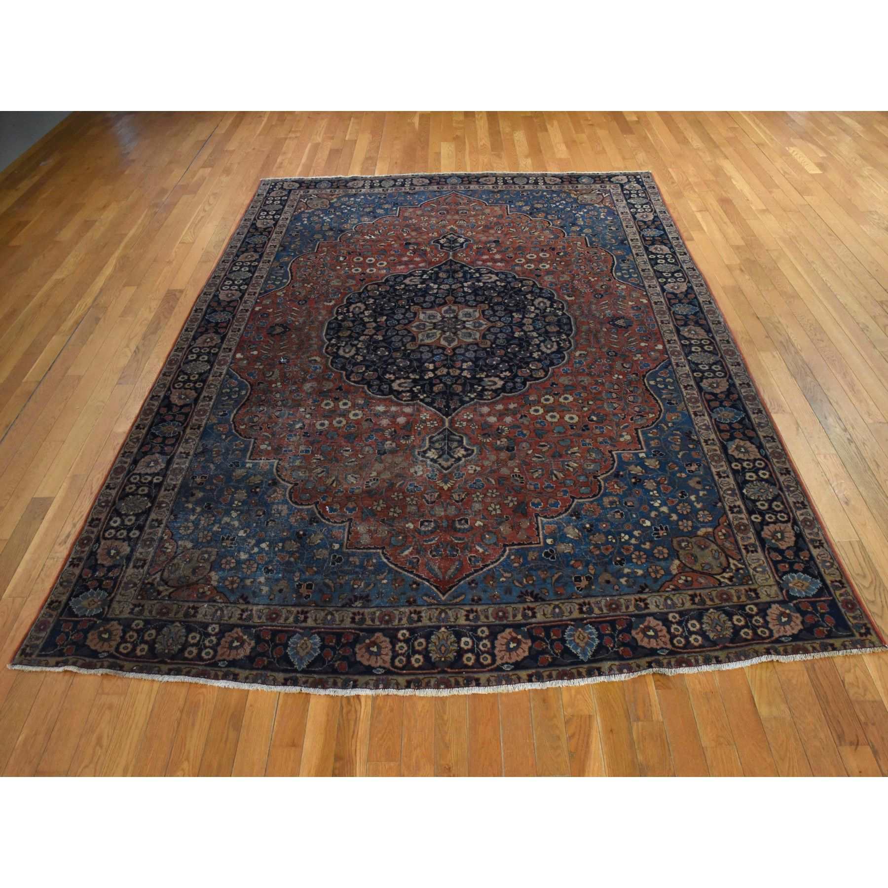 Antique-Hand-Knotted-Rug-394870