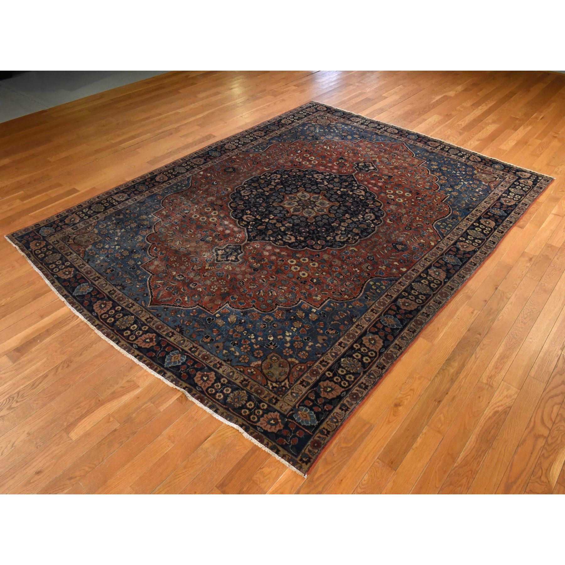 Antique-Hand-Knotted-Rug-394870