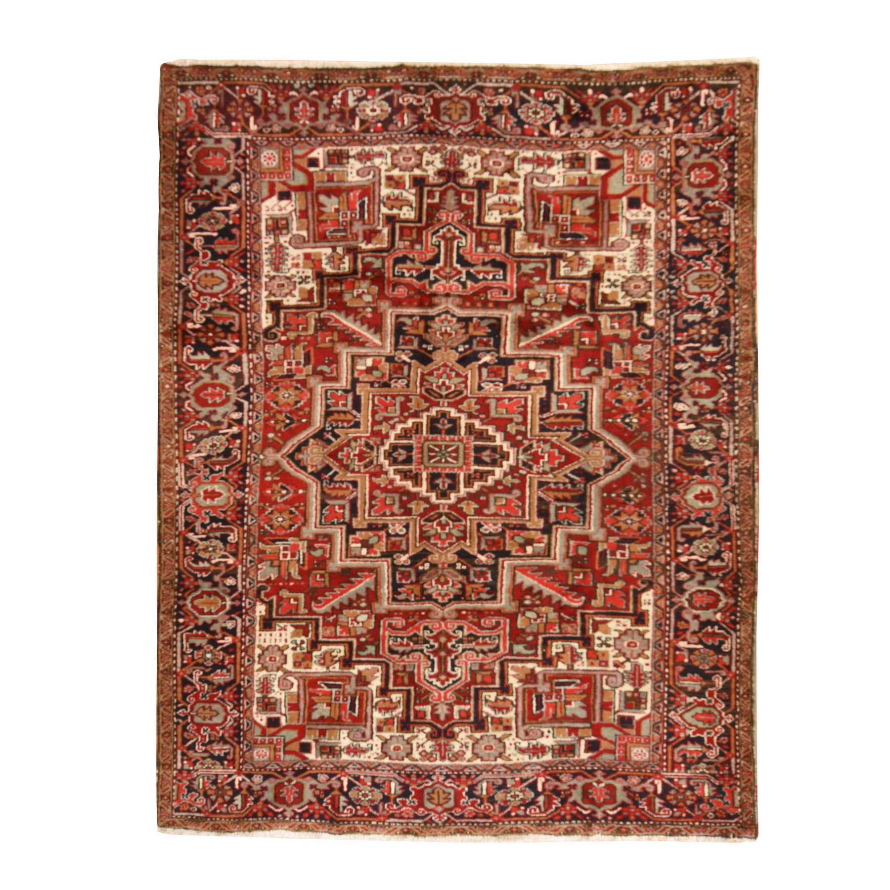 Heriz-Hand-Knotted-Rug-393605