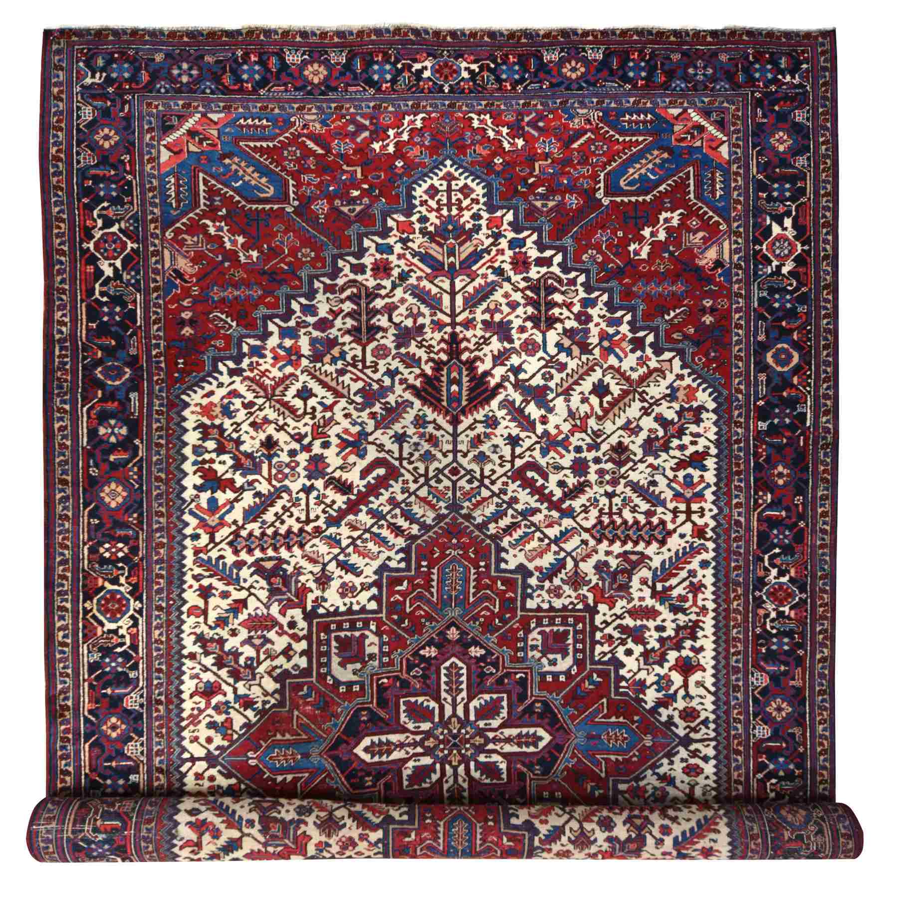 Heriz-Hand-Knotted-Rug-393945
