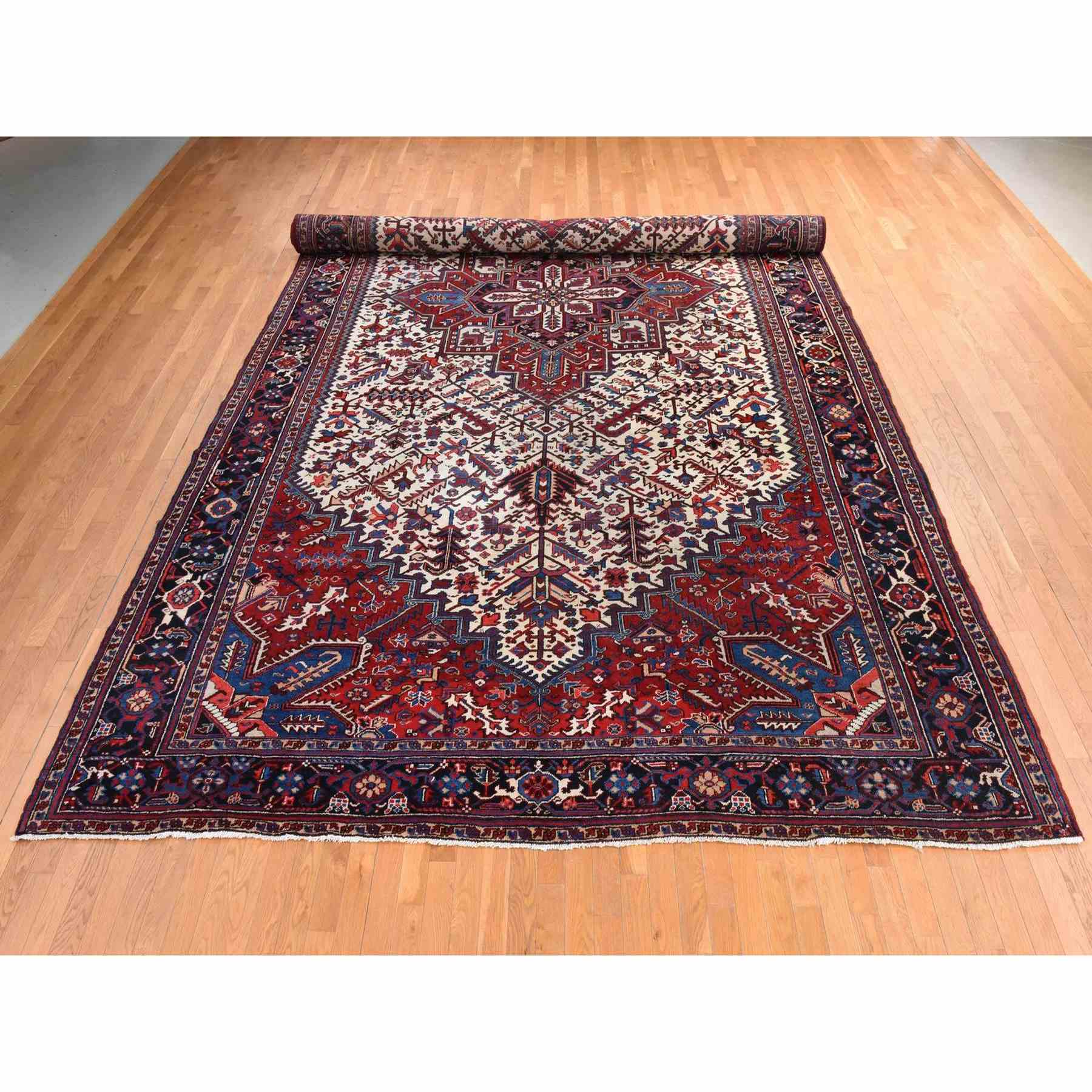 Heriz-Hand-Knotted-Rug-393945