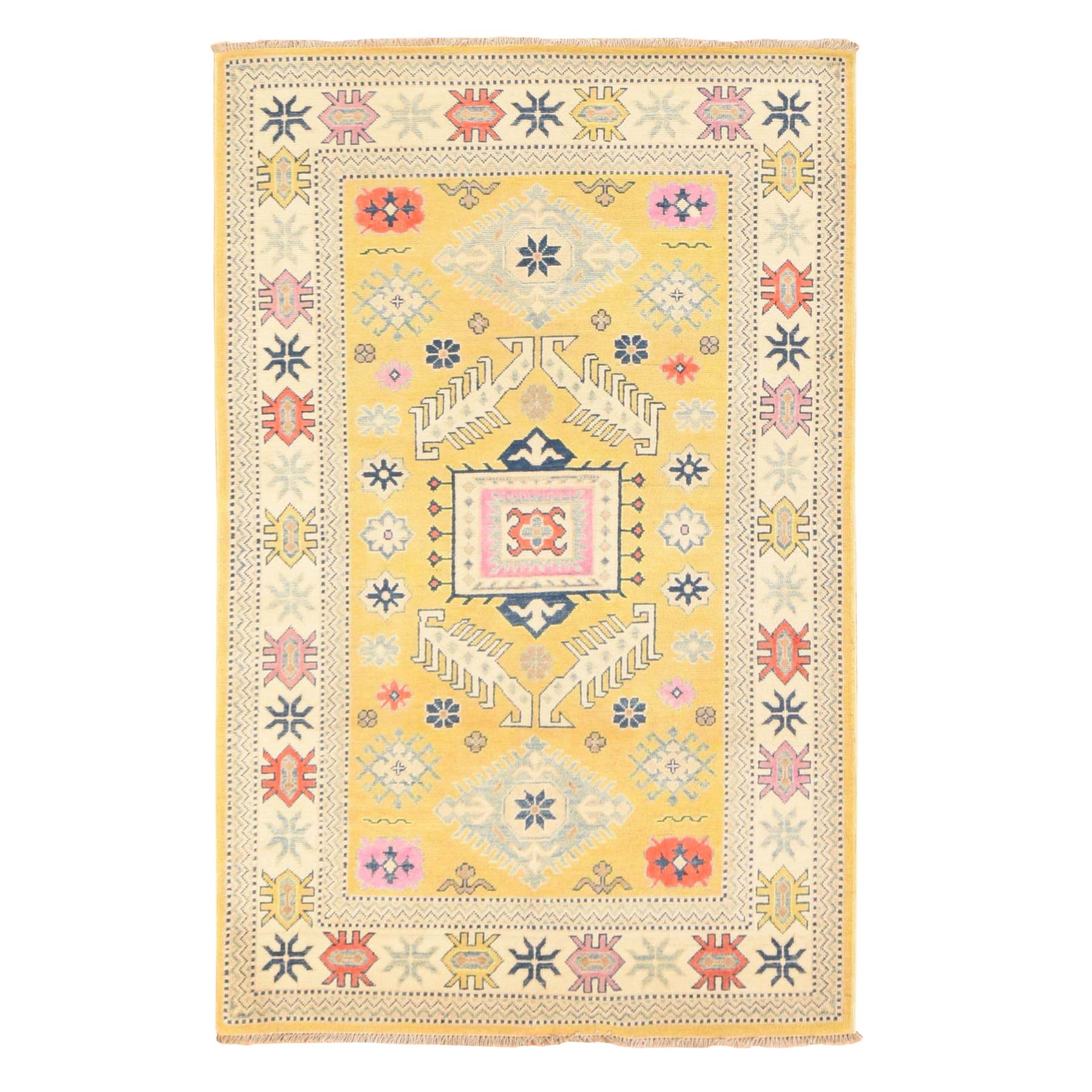 Kazak-Hand-Knotted-Rug-393420