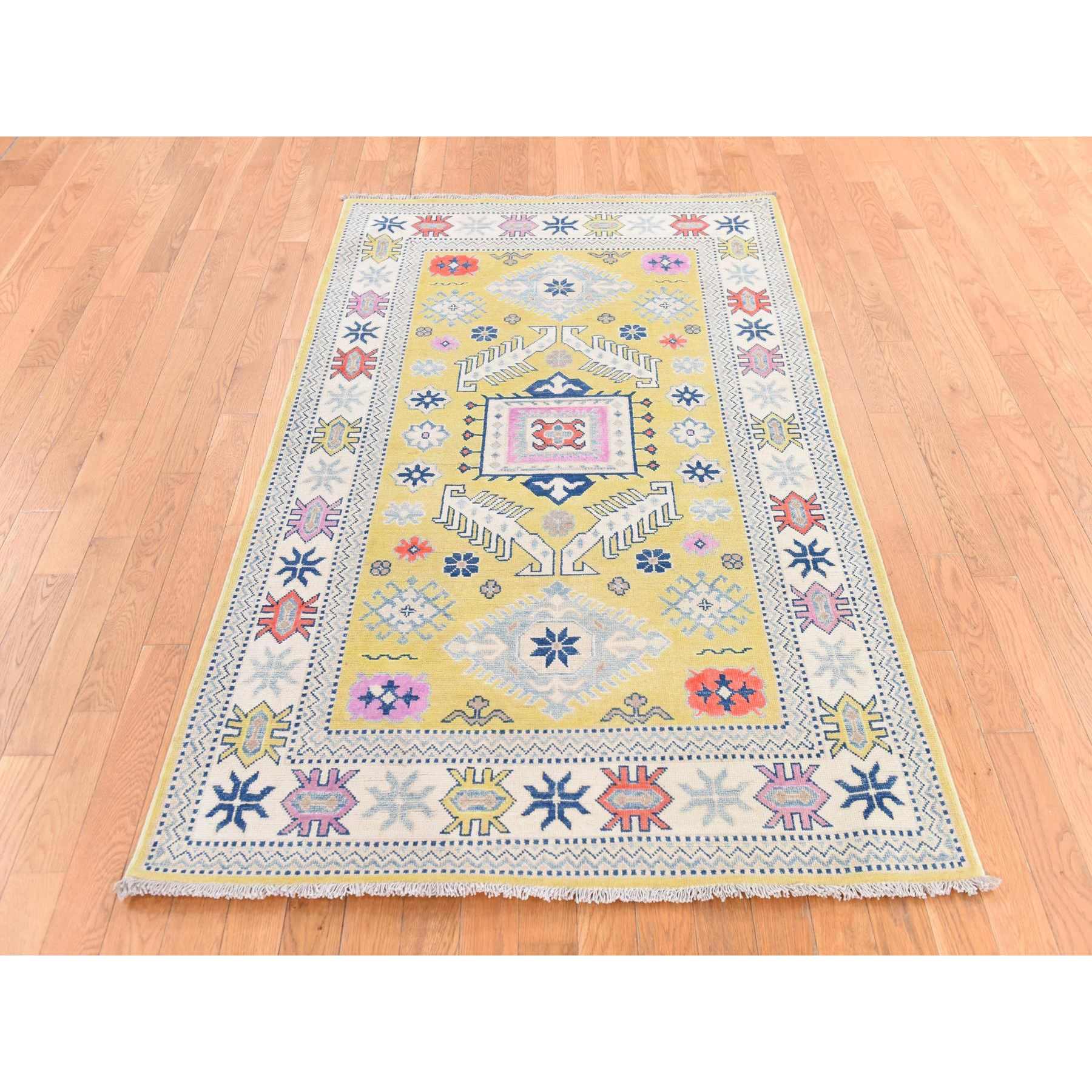 Kazak-Hand-Knotted-Rug-393420