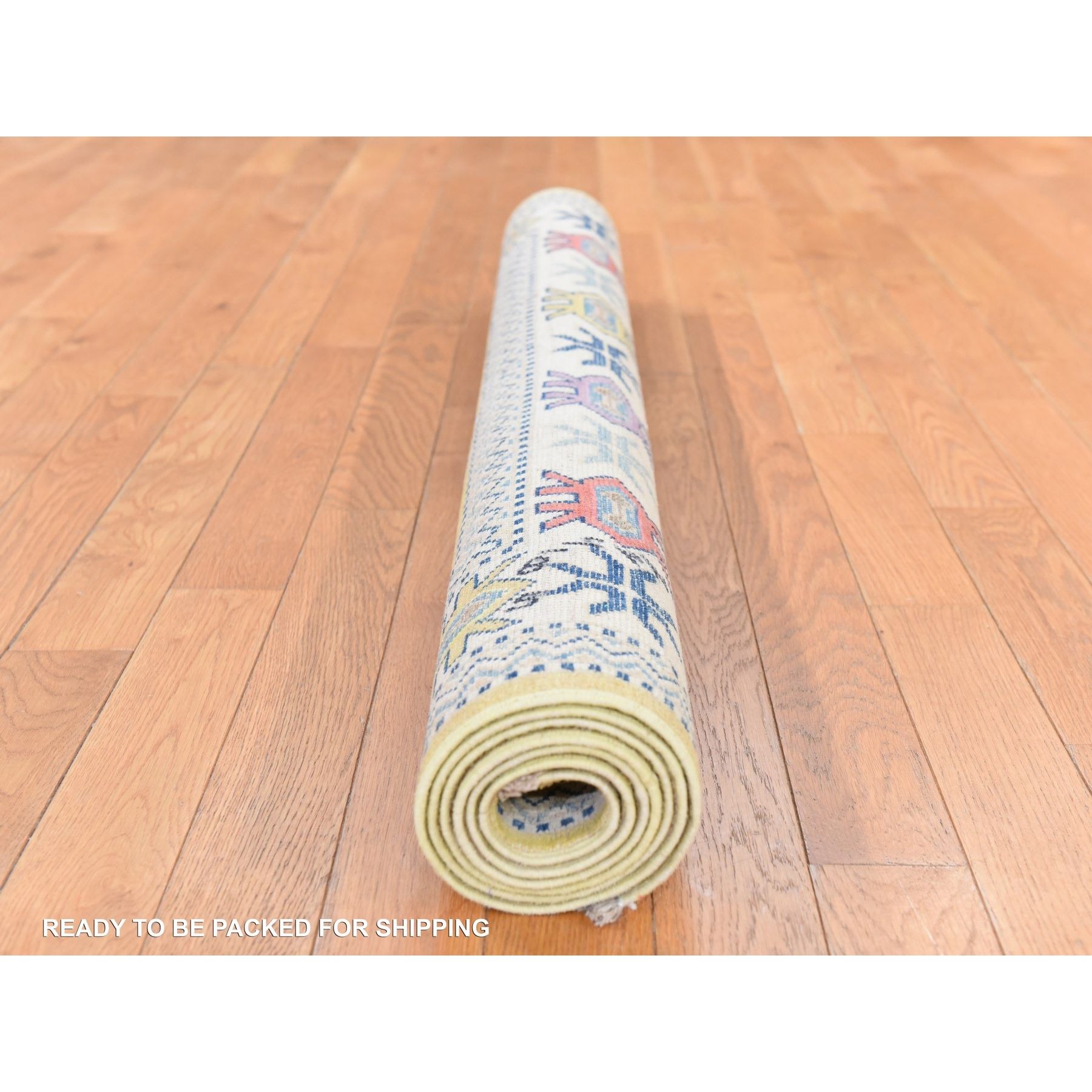 Kazak-Hand-Knotted-Rug-393420