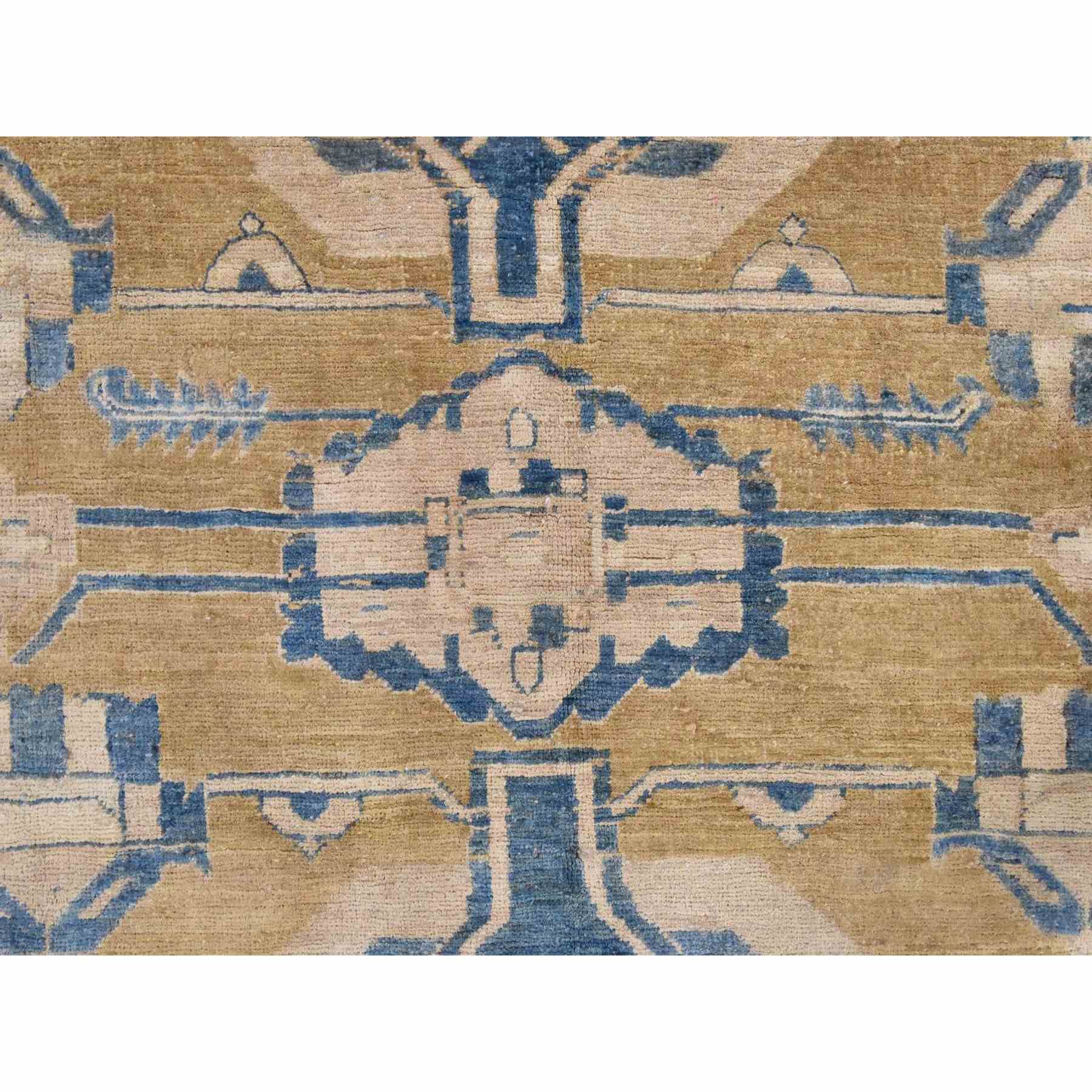 Oushak-And-Peshawar-Hand-Knotted-Rug-392975