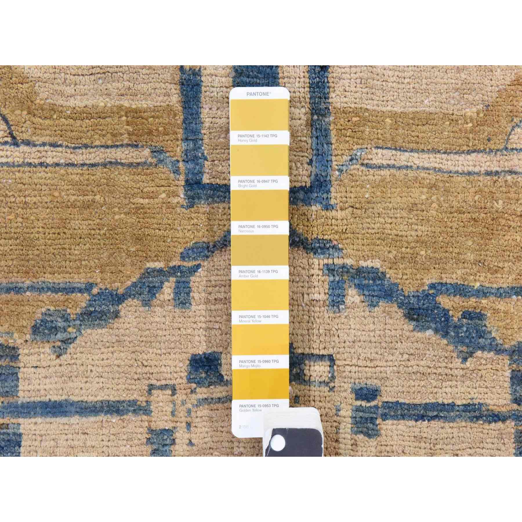 Oushak-And-Peshawar-Hand-Knotted-Rug-392975